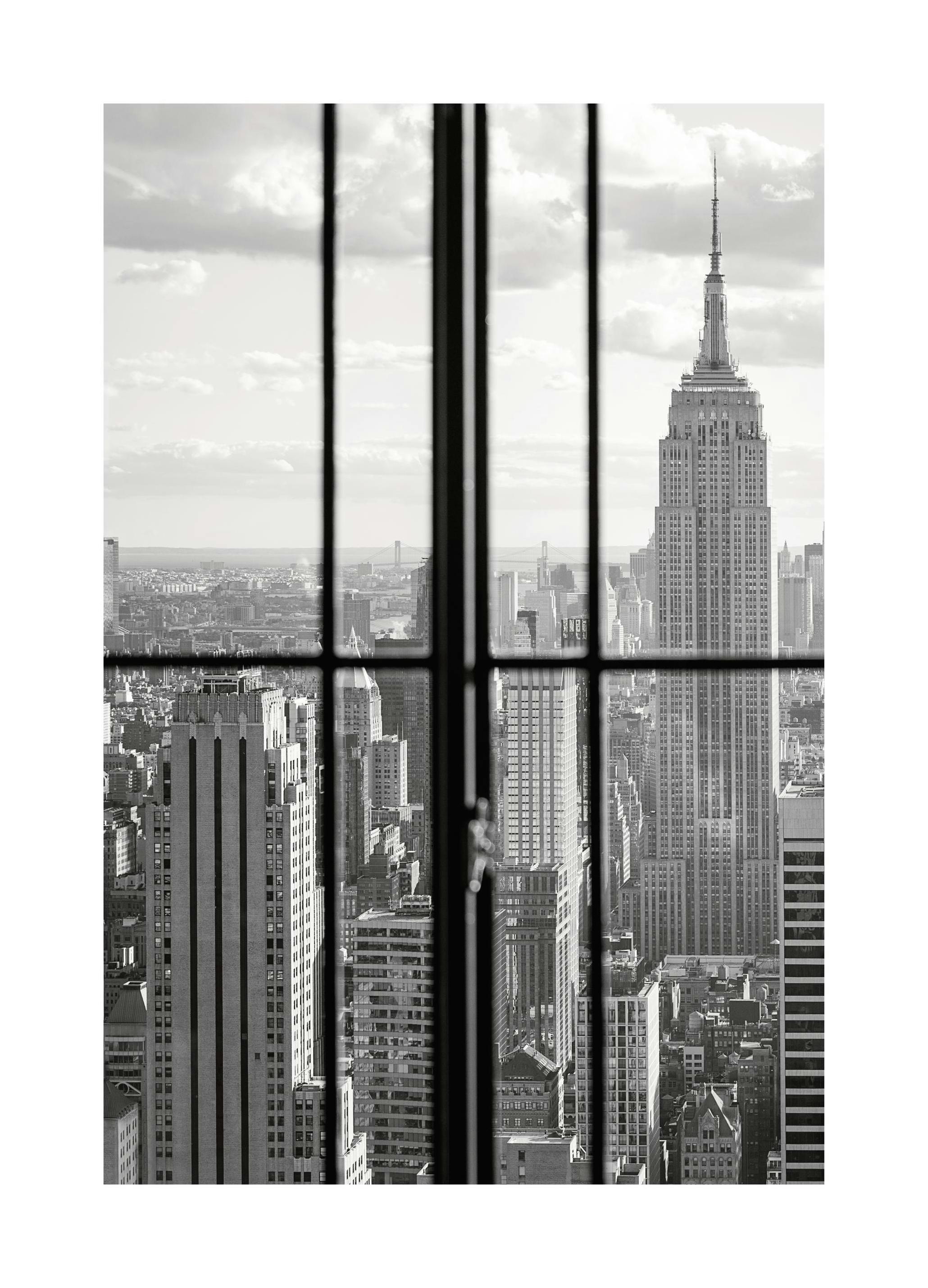 Prints - Manhattan Through a Window Print (30x40 cm) - New York posters