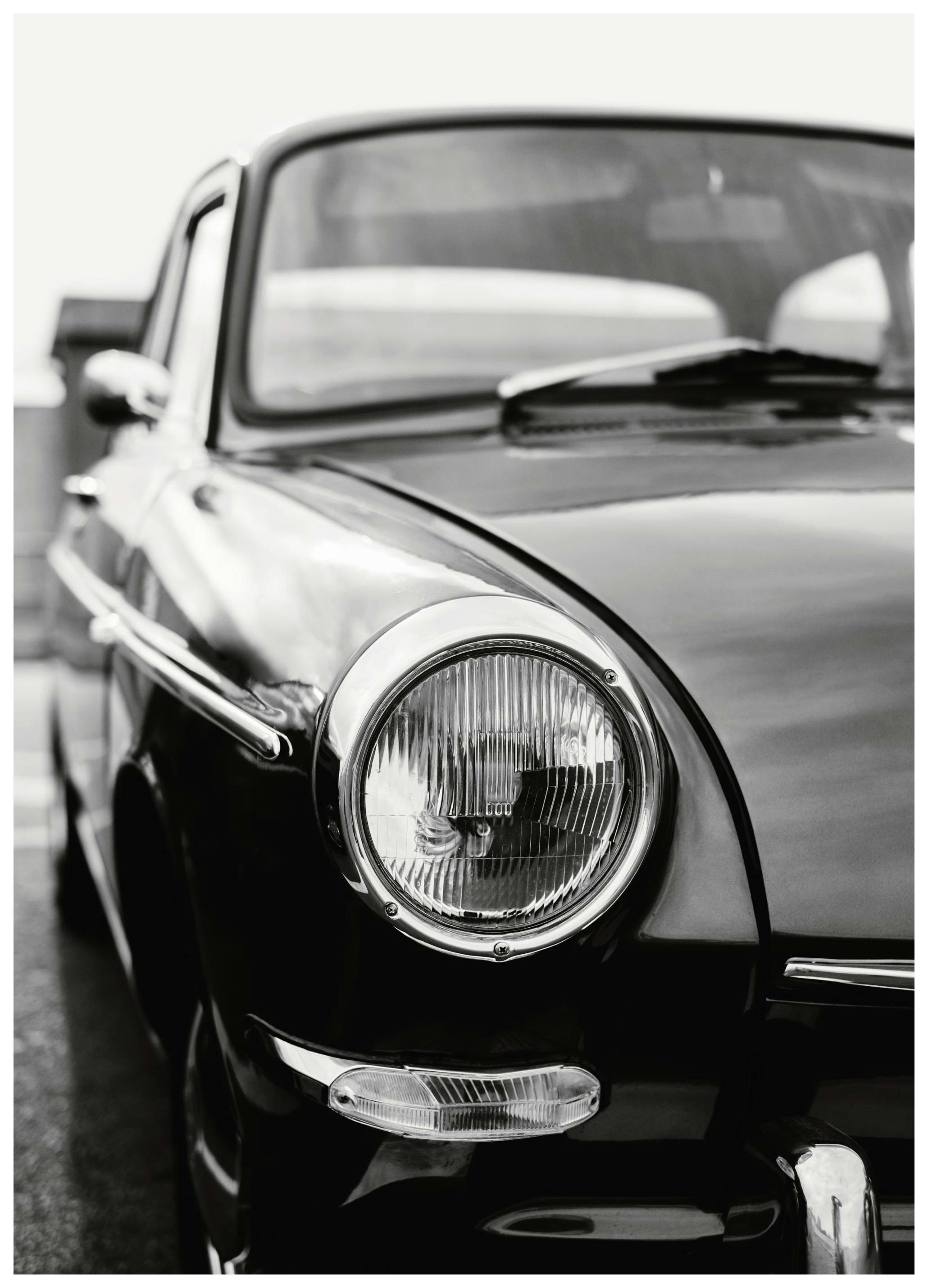 Classic Car Affiche (30x40 cm) - Tableaux photos noir et blanc