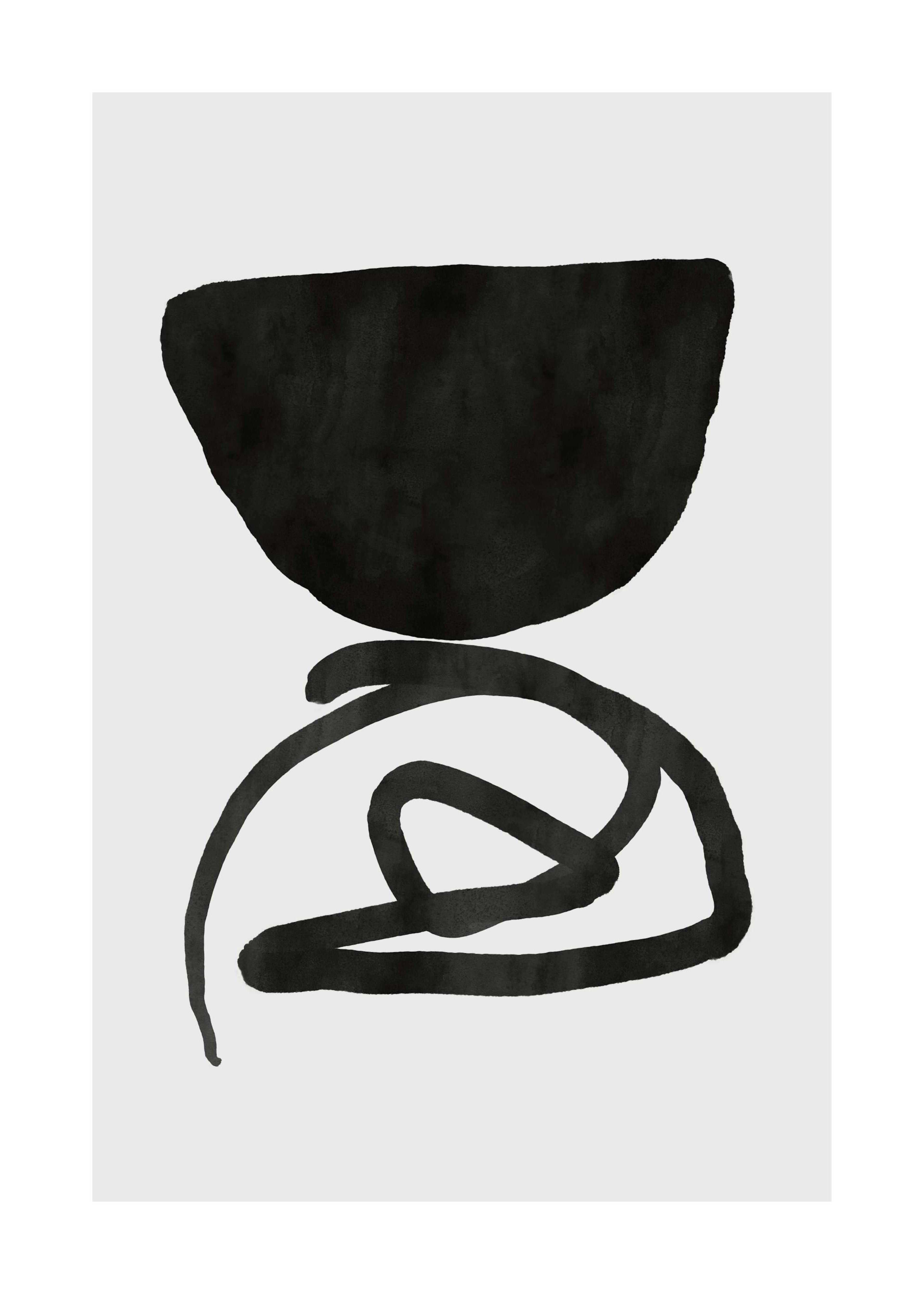 Black Abstract Shapes No2 Plakat 0