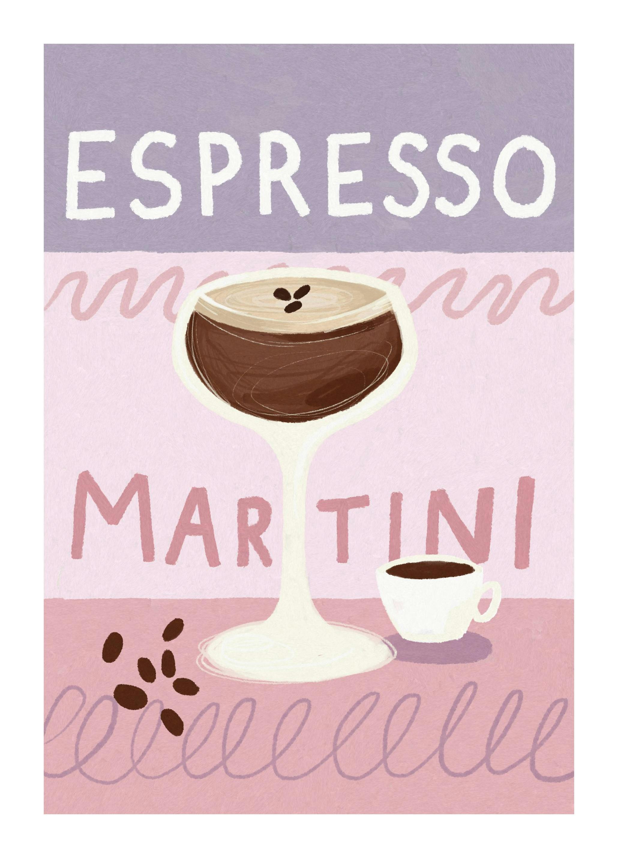 Espresso Martini Cocktail Print (50x70 cm)- Wine & Cocktails posters