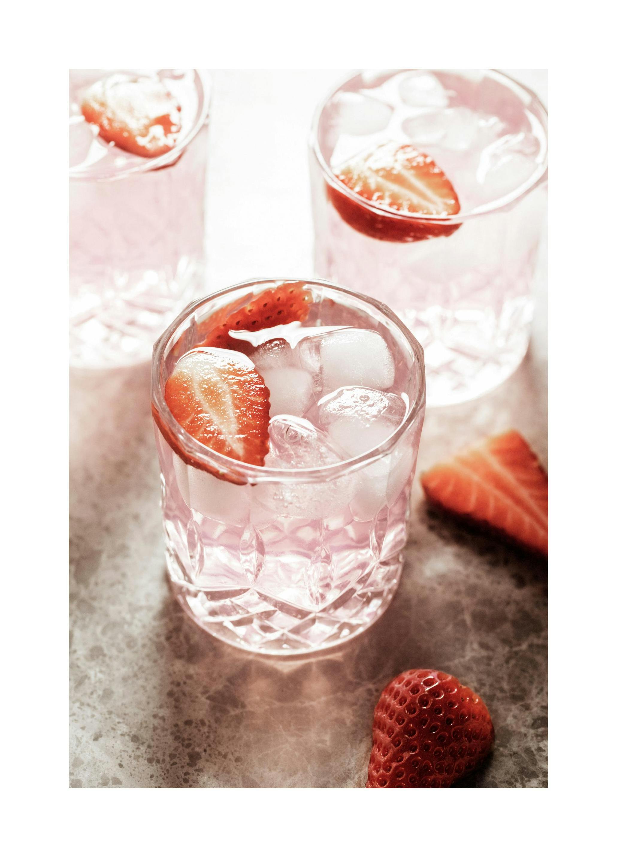 Strawberry Drink Poster (21x30 cm) - Wijn & cocktails