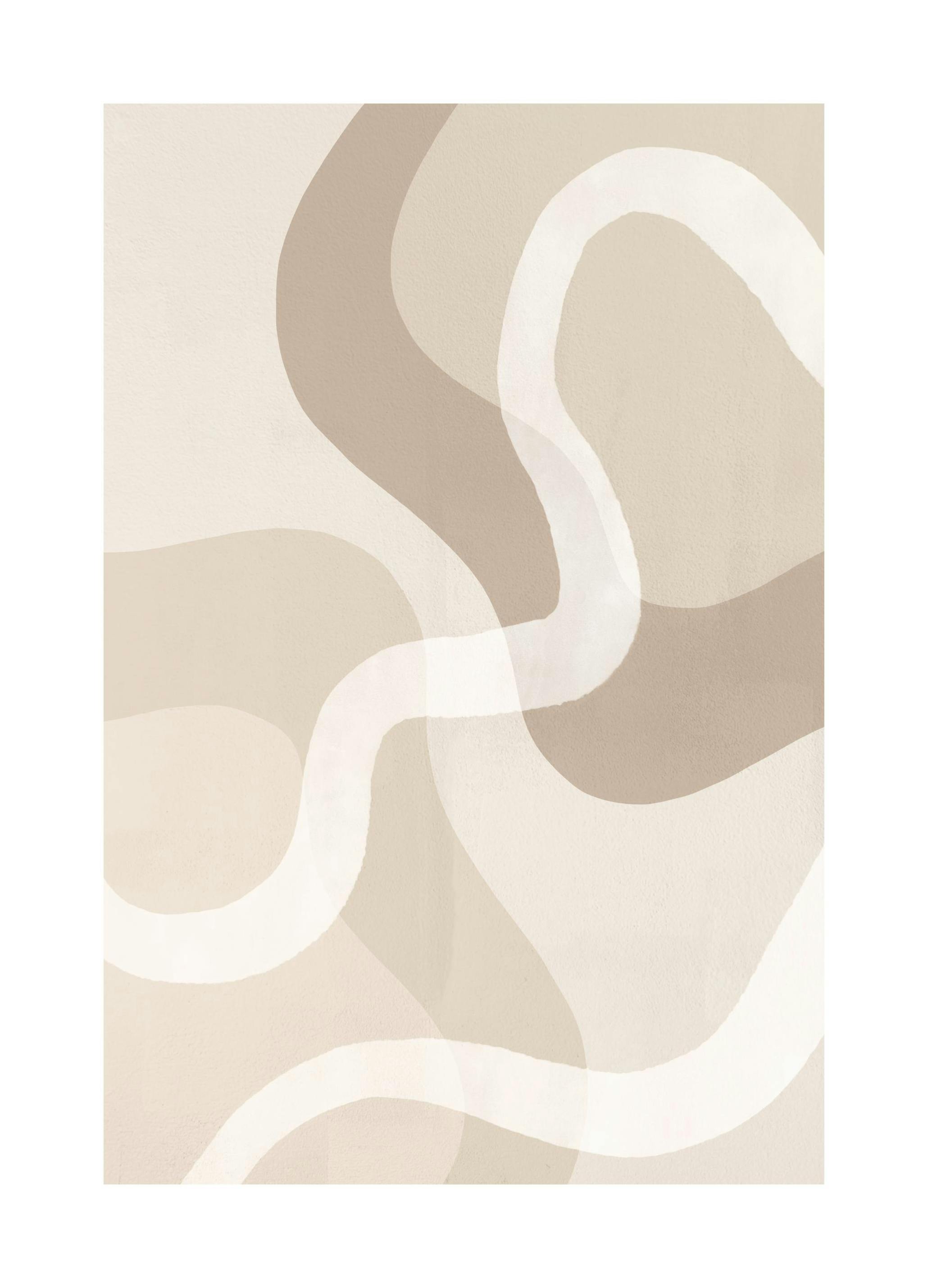 Beige Abstract No2 Poster (50x70 cm) - Abstracte posters