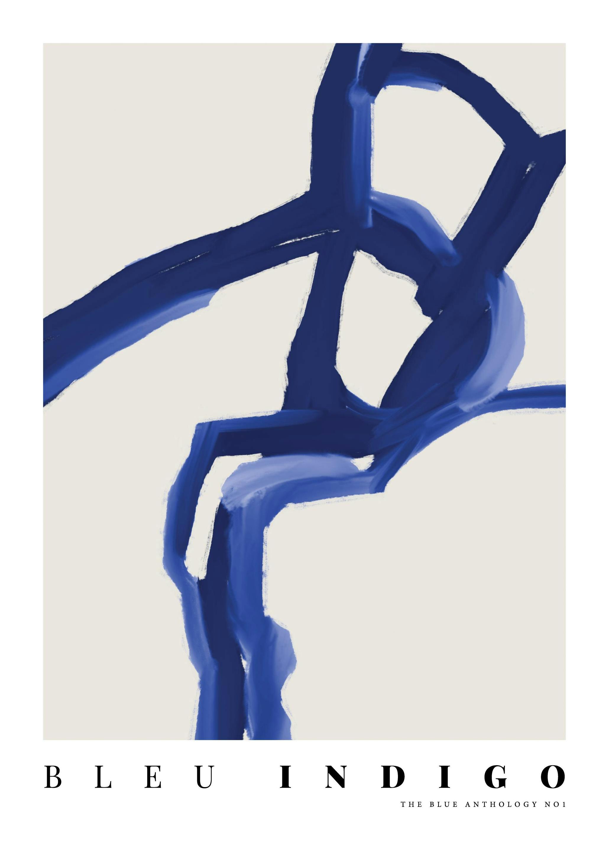 Indigo Abstract No1 Poster (30x40 cm) - Abstracte posters