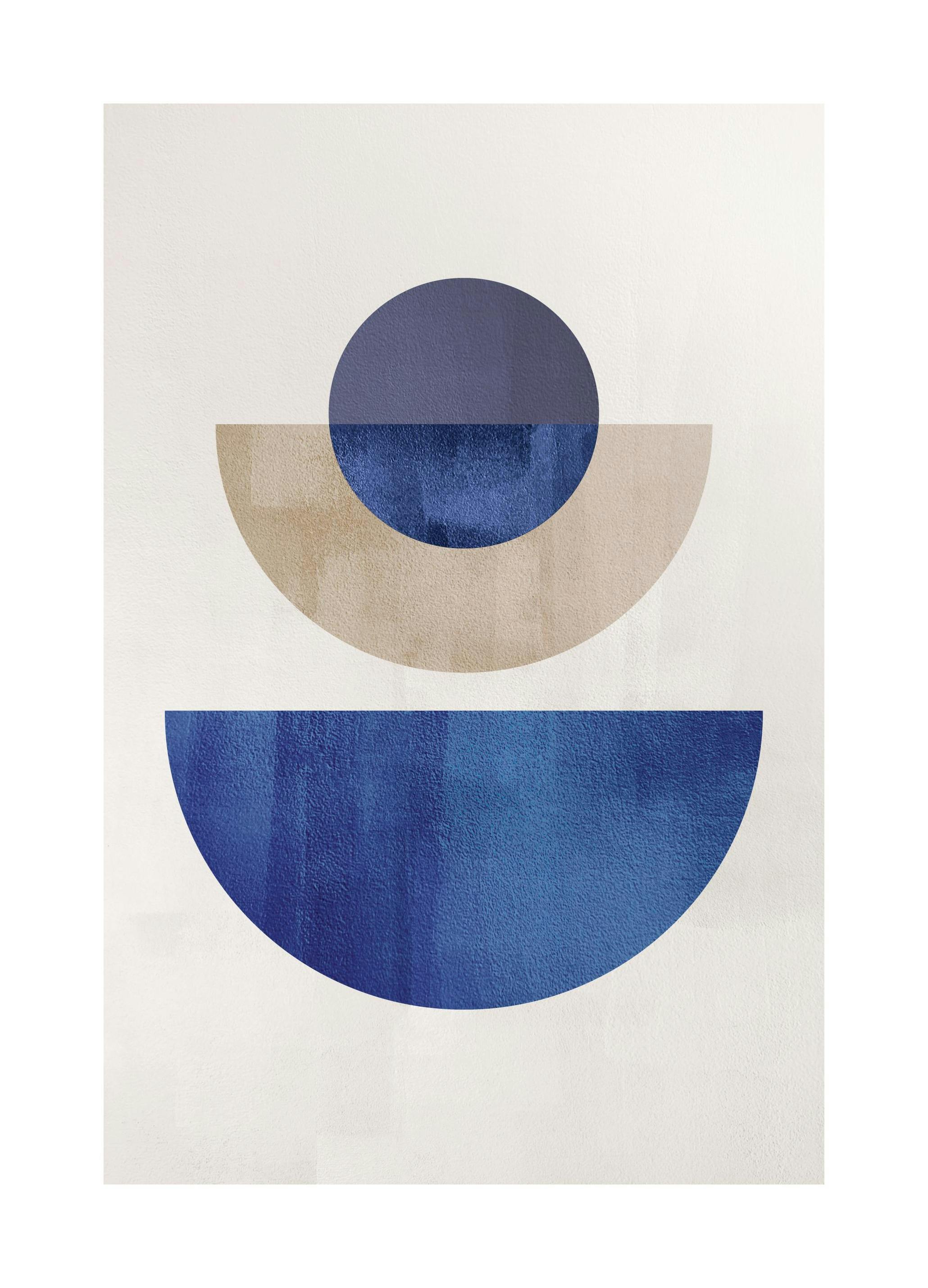 Blue Geometric Poster (50x70 cm) - Grafische posters