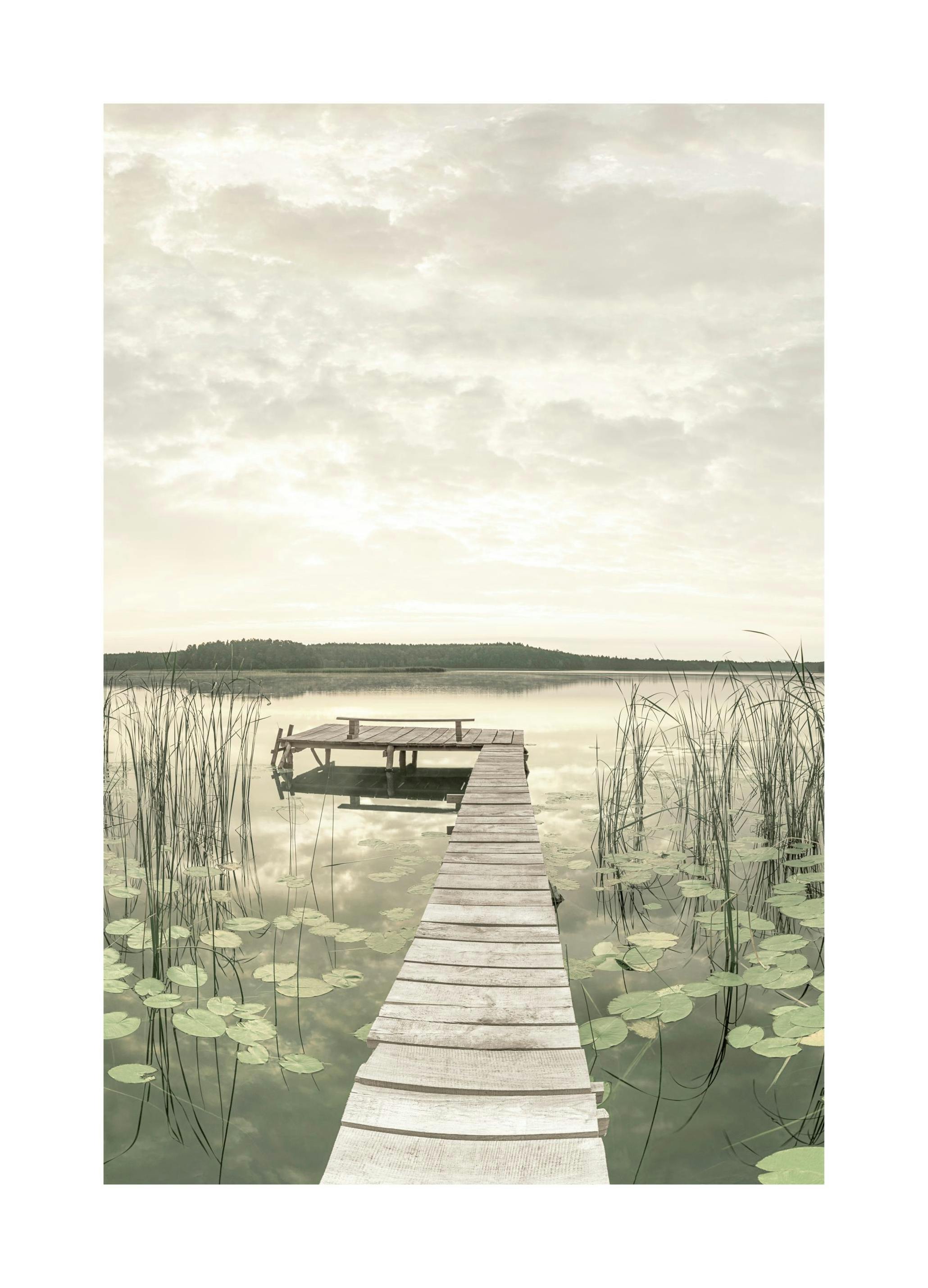 Jetty on Lake Poster (30x40 cm) -  Poster mit Meeresmotiven