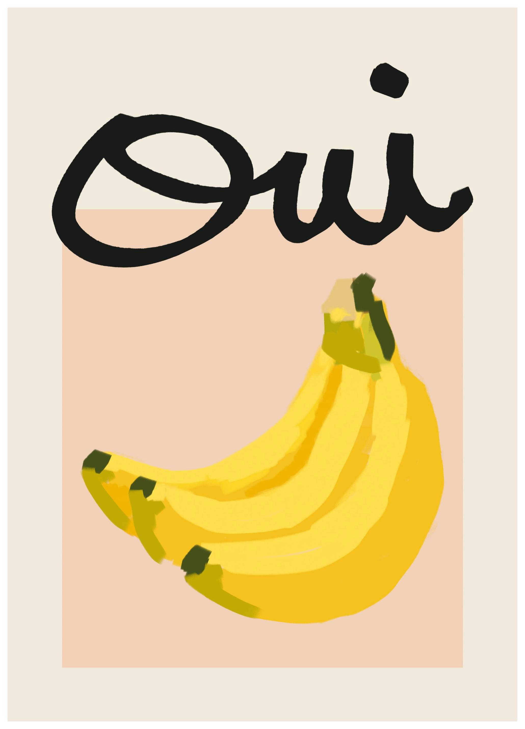 Oui Banana Print (30x40 cm)