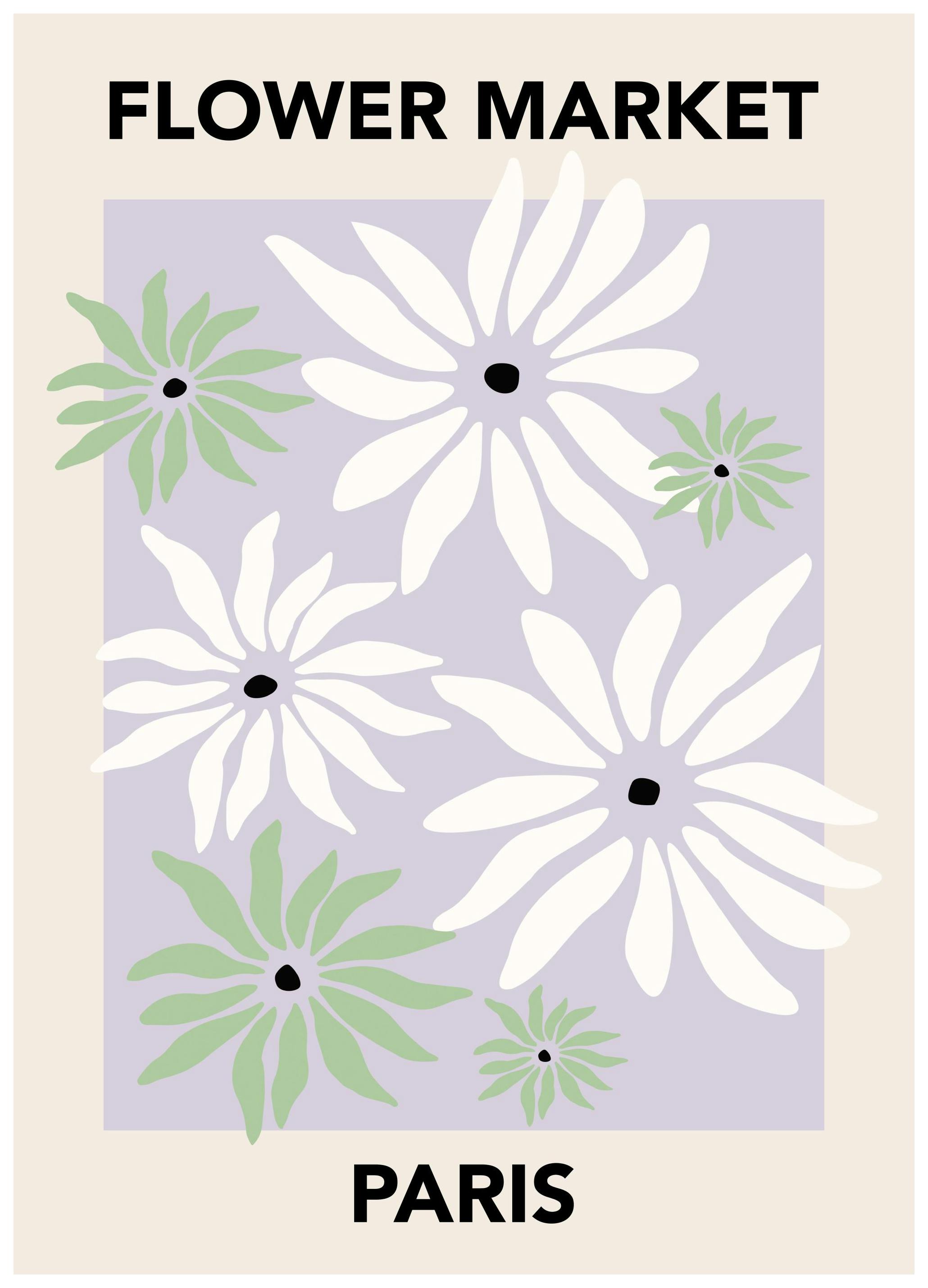 Paris Flower Market Poster (21x30 cm)