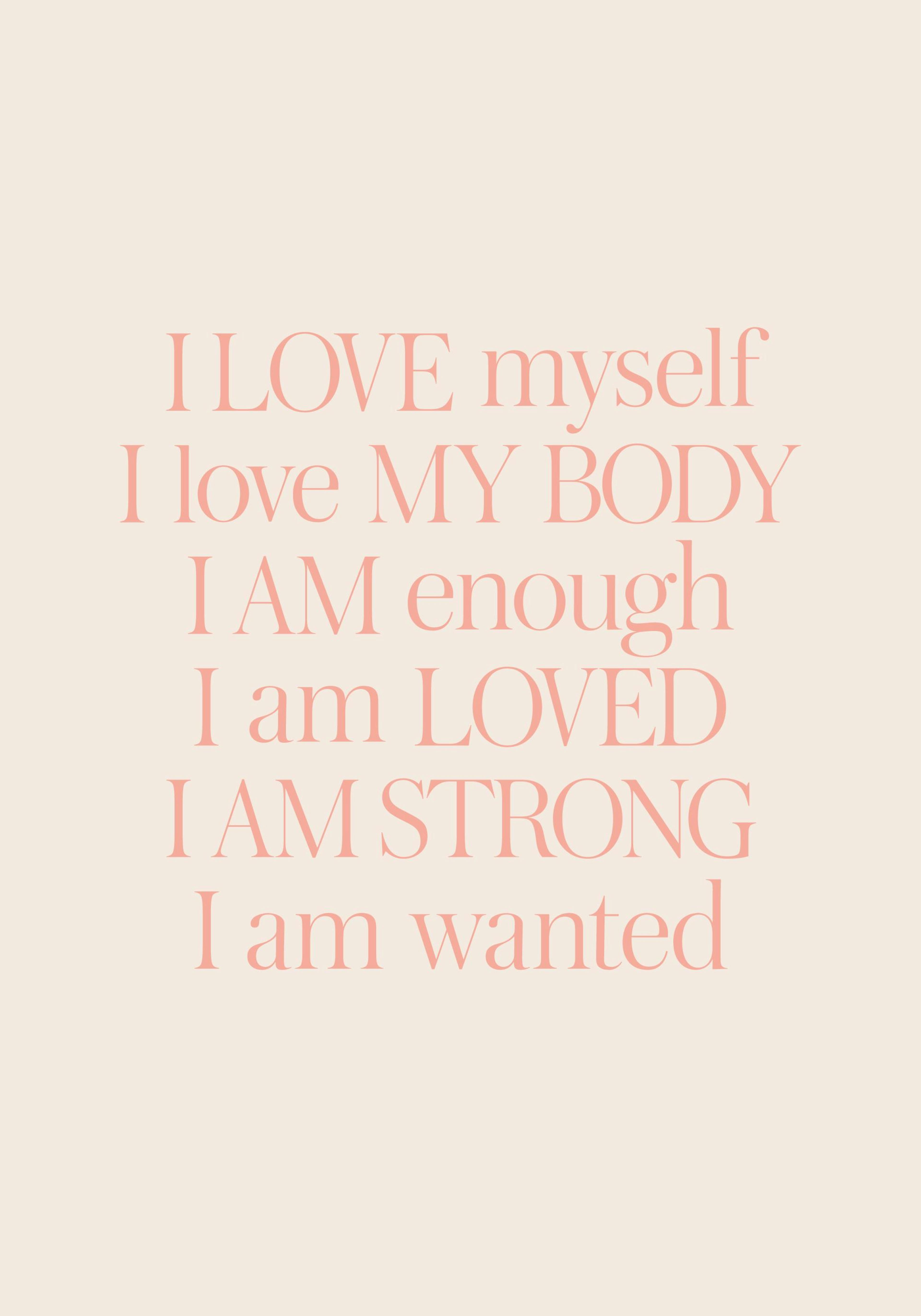 I Love Myself Plakat 0