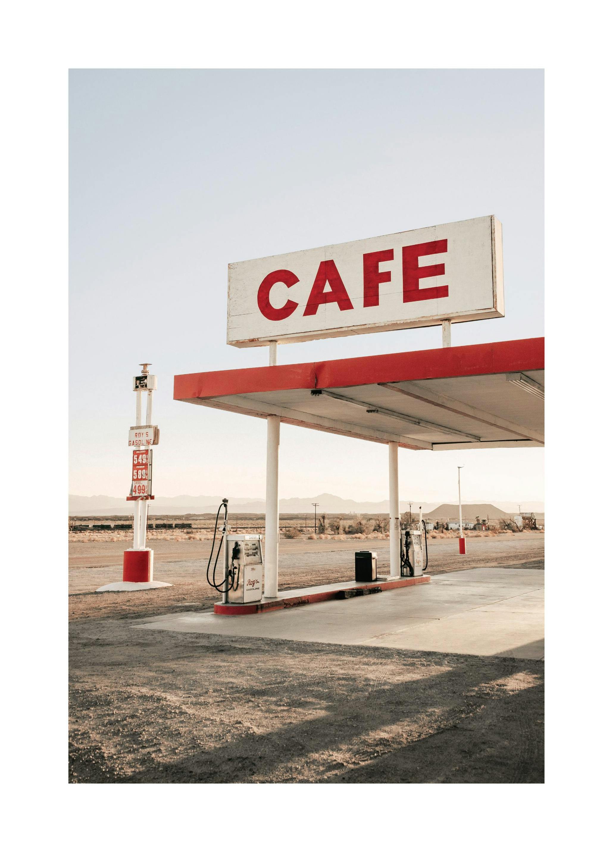 Gas Station Cafe Print (30x40 cm)