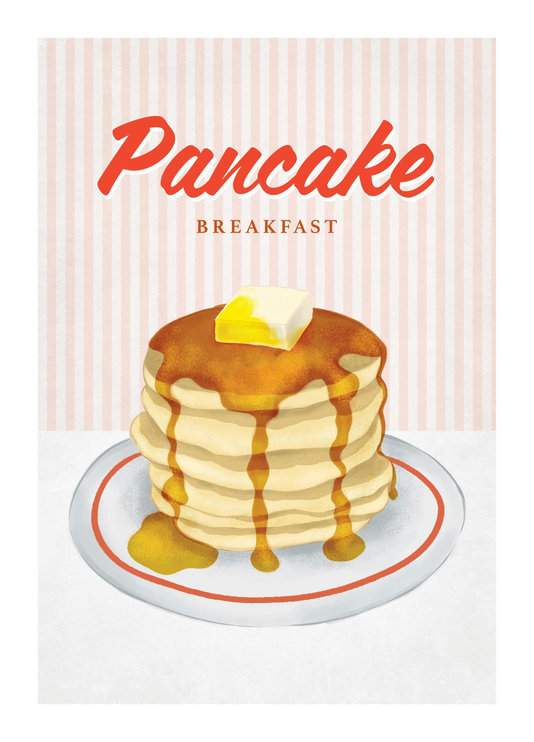 Diner Pancake Plakat (21x30 cm)-Plakaty
