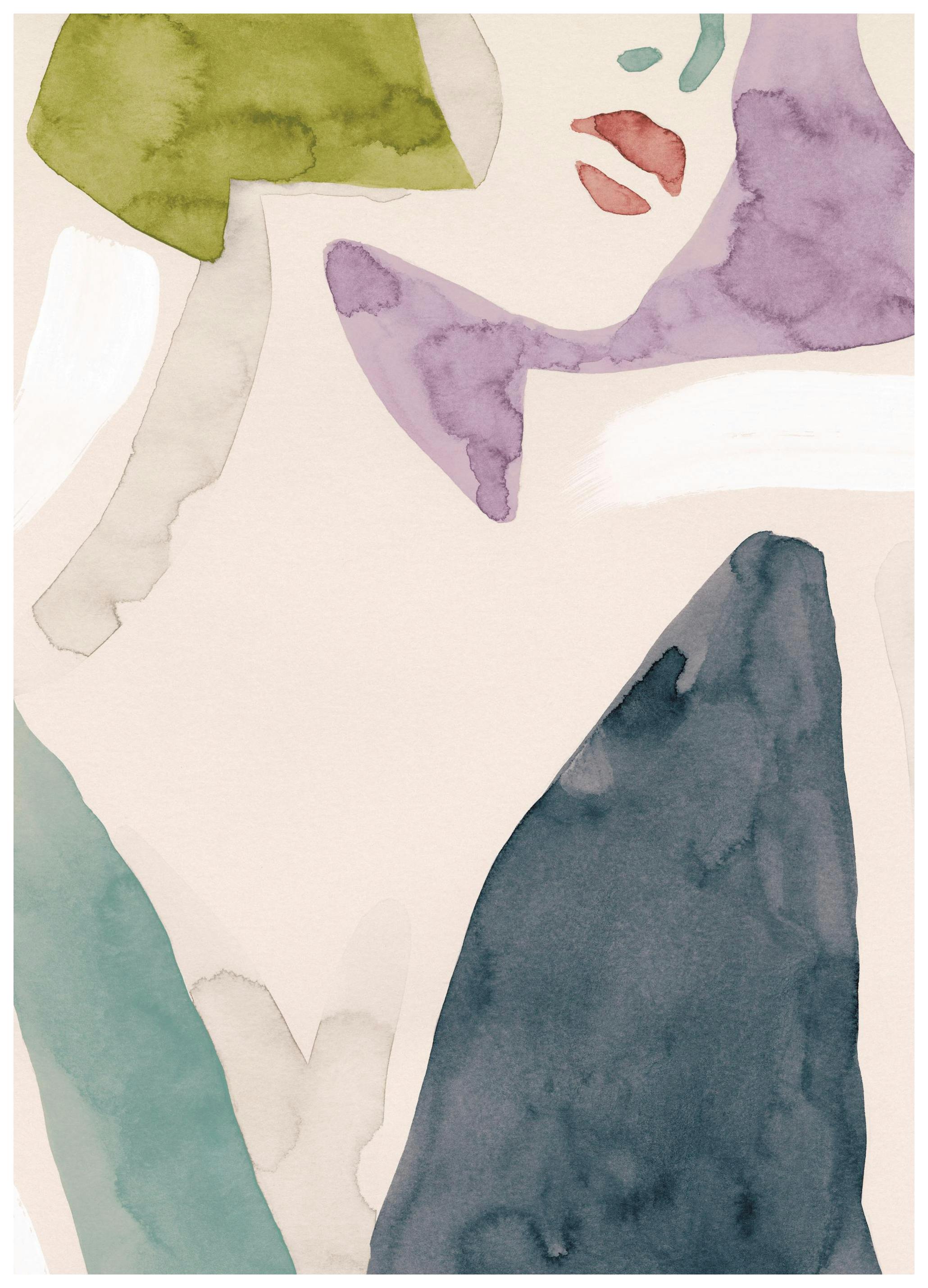 Lady in Aquarelle No2 Print (50x70 cm)
