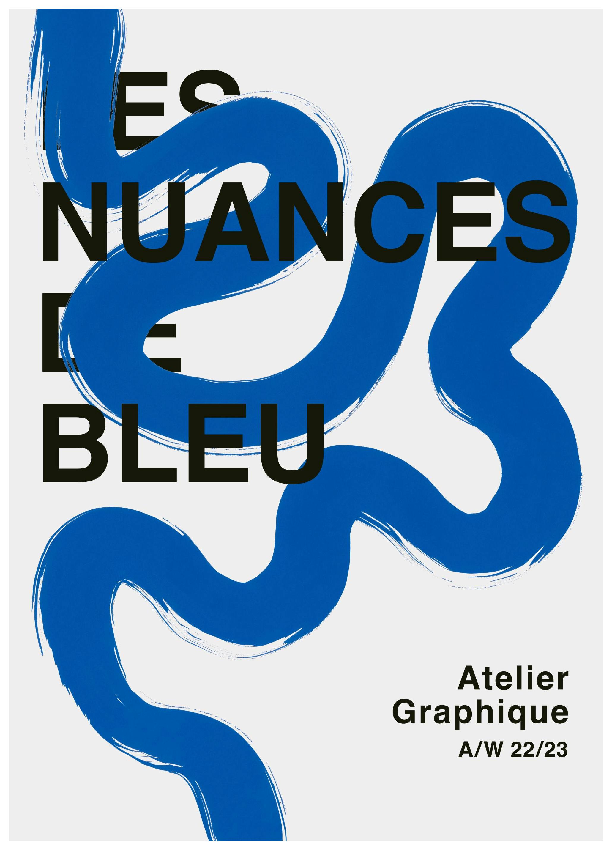 Les Nuances de Bleu Affiche (21x30 cm)