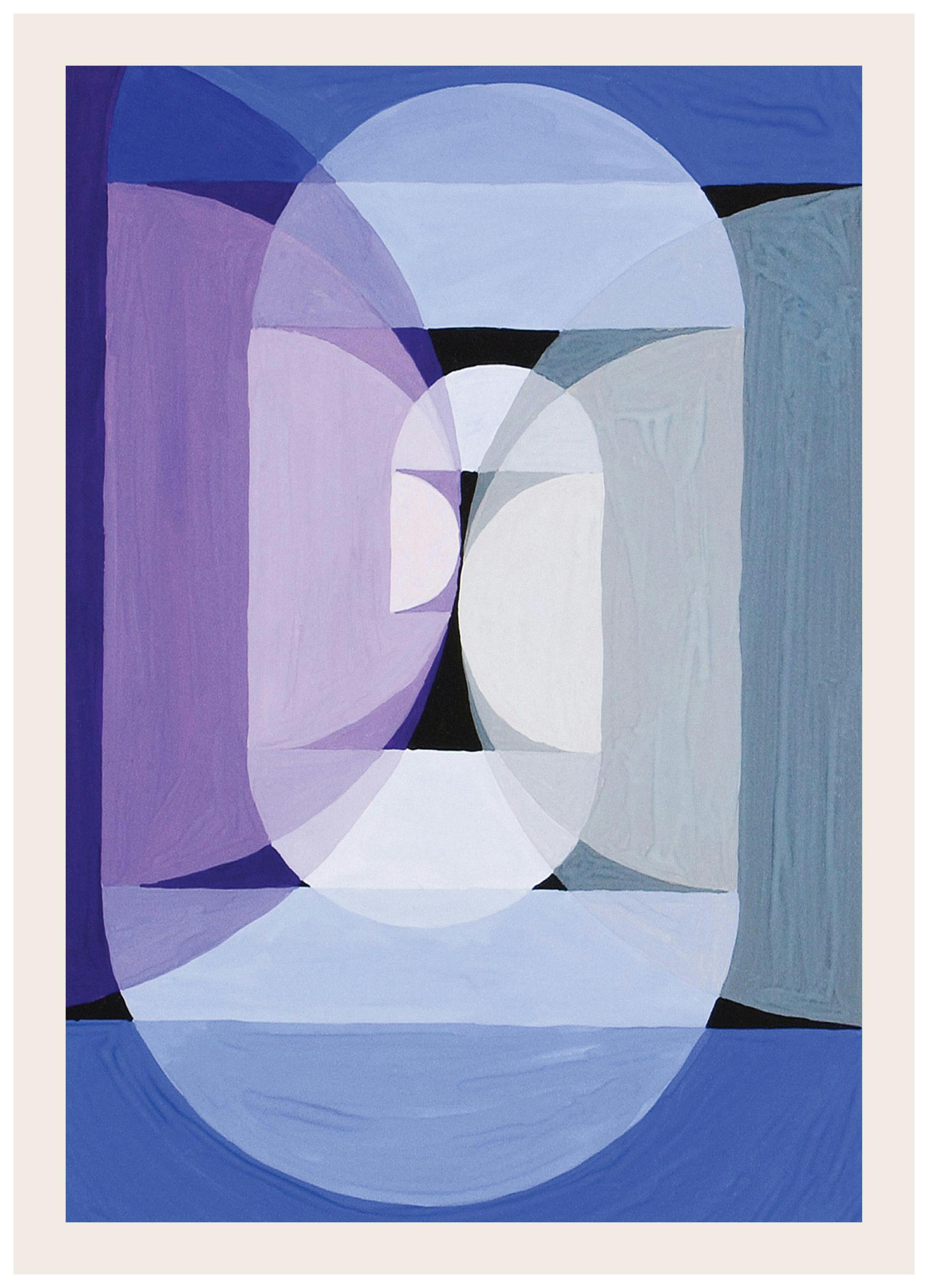 Joseph Schillinger - Blue Gray Violet Wheel Poster (21x30 cm)