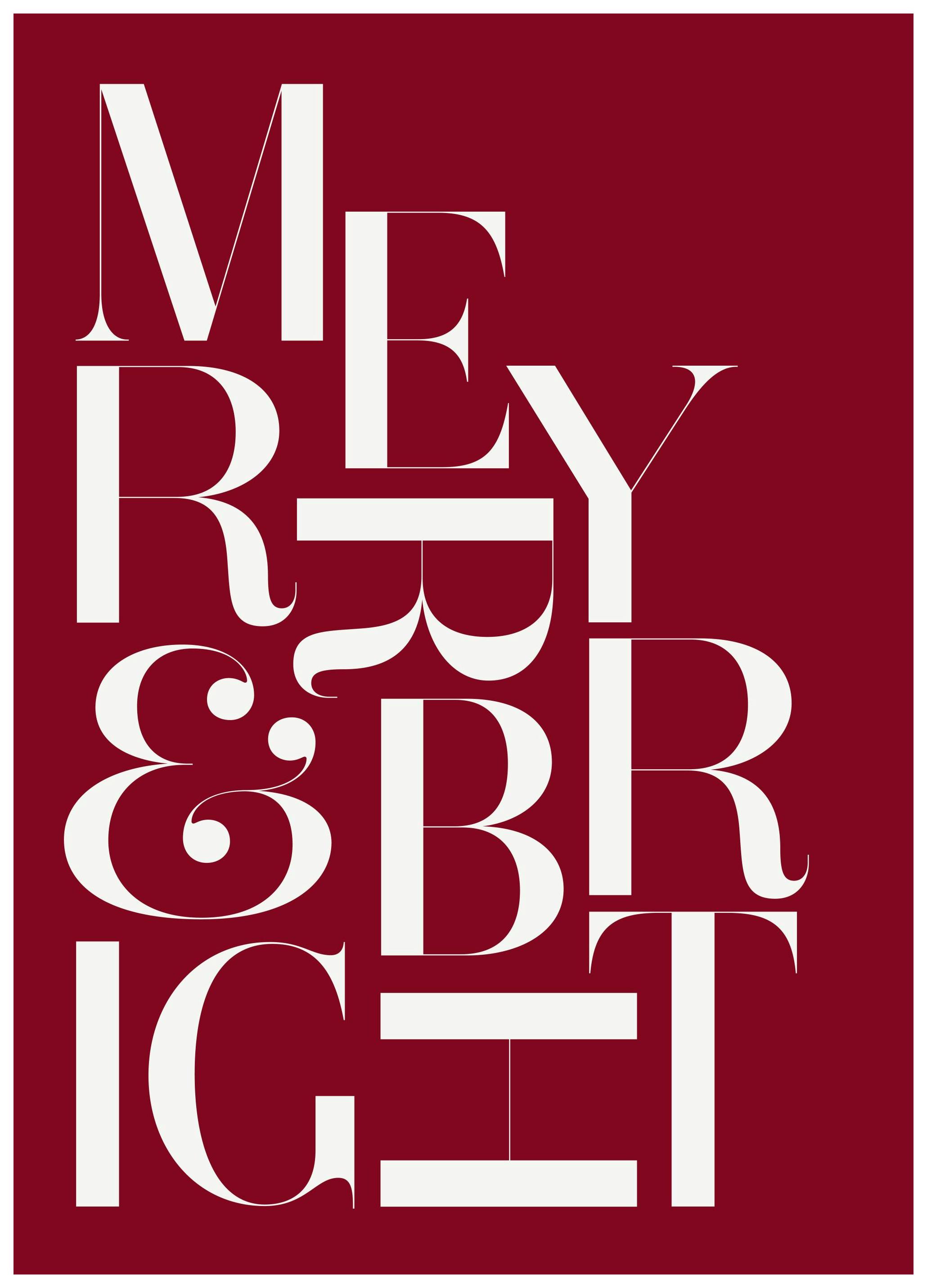 Merry and Bright Poster (13x18 cm)