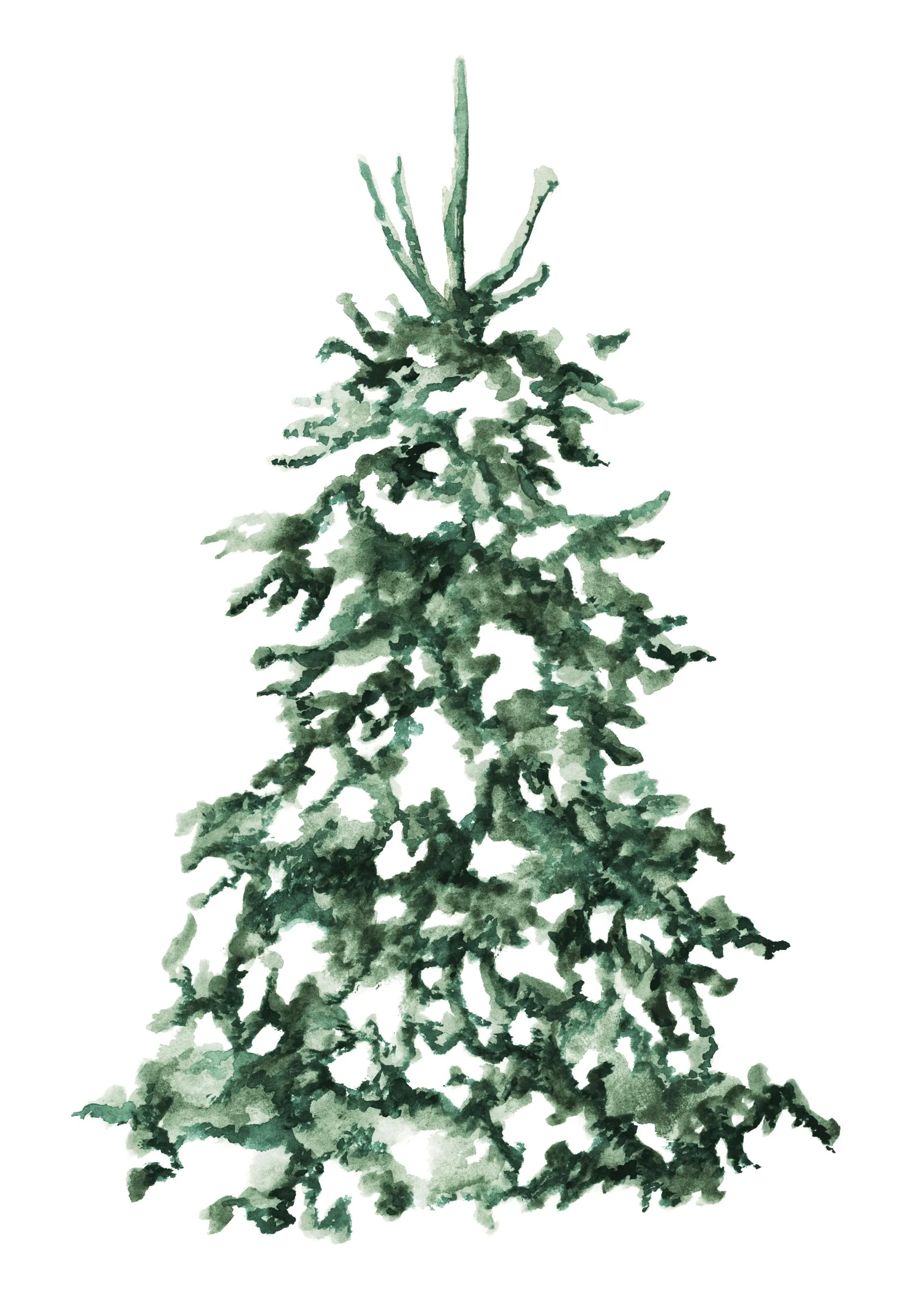 holiday tree print – snowy christmas poster | desenio uk