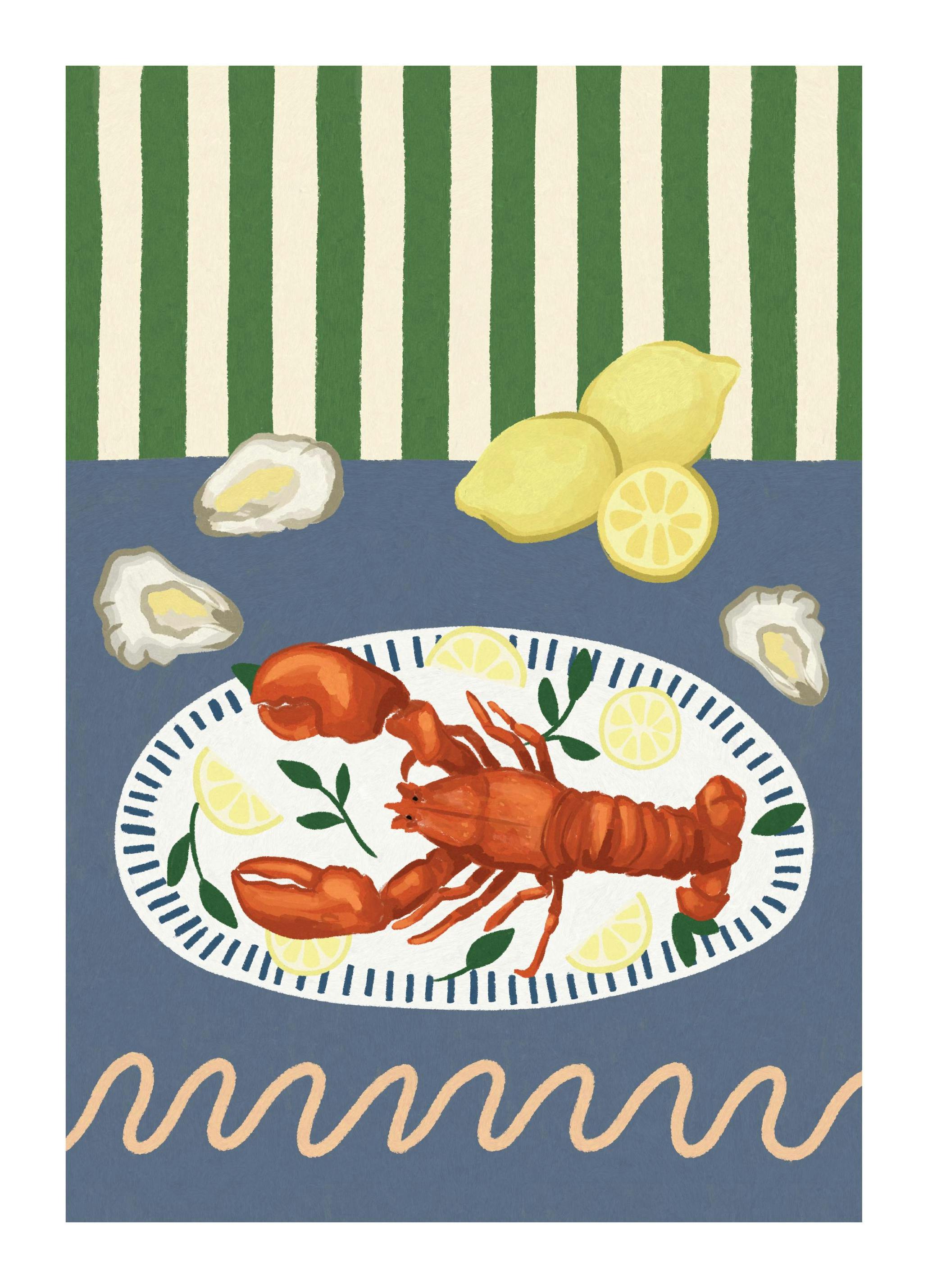 Lobster Plate Affiche (21x30 cm)