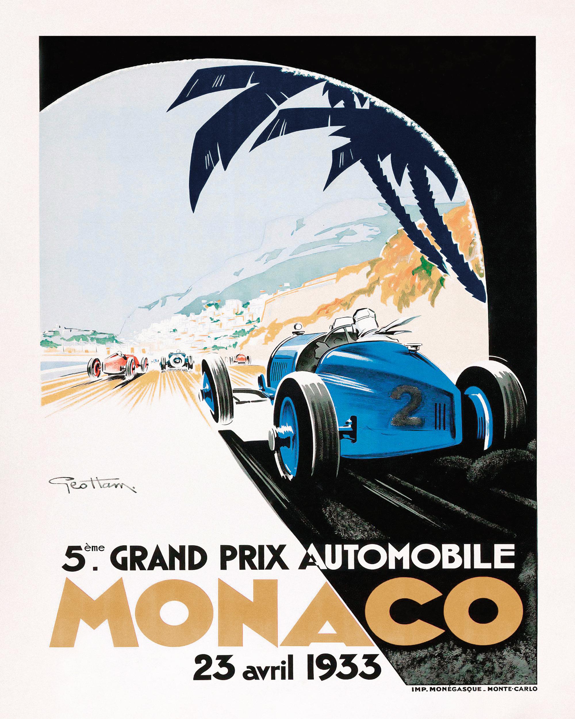Affiche Officielle Grand Prix F1 De Monaco 2017 – 40x60 Cm – Originale