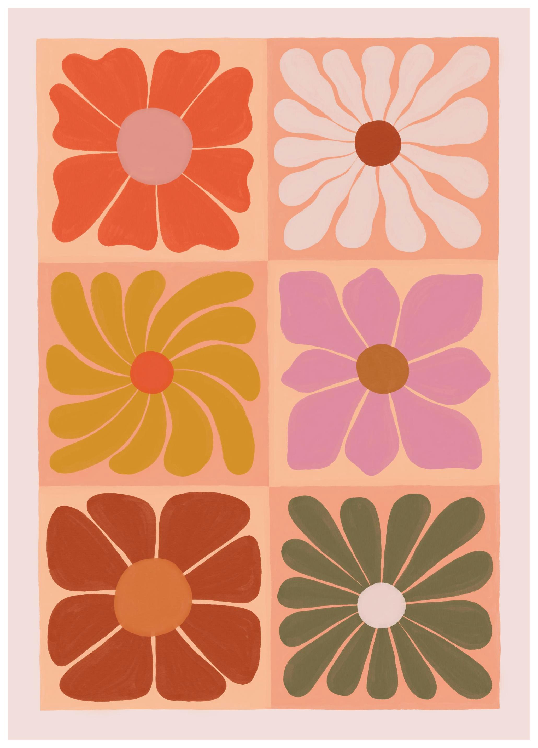 Flower Grid Poster Poster (21x30 cm)