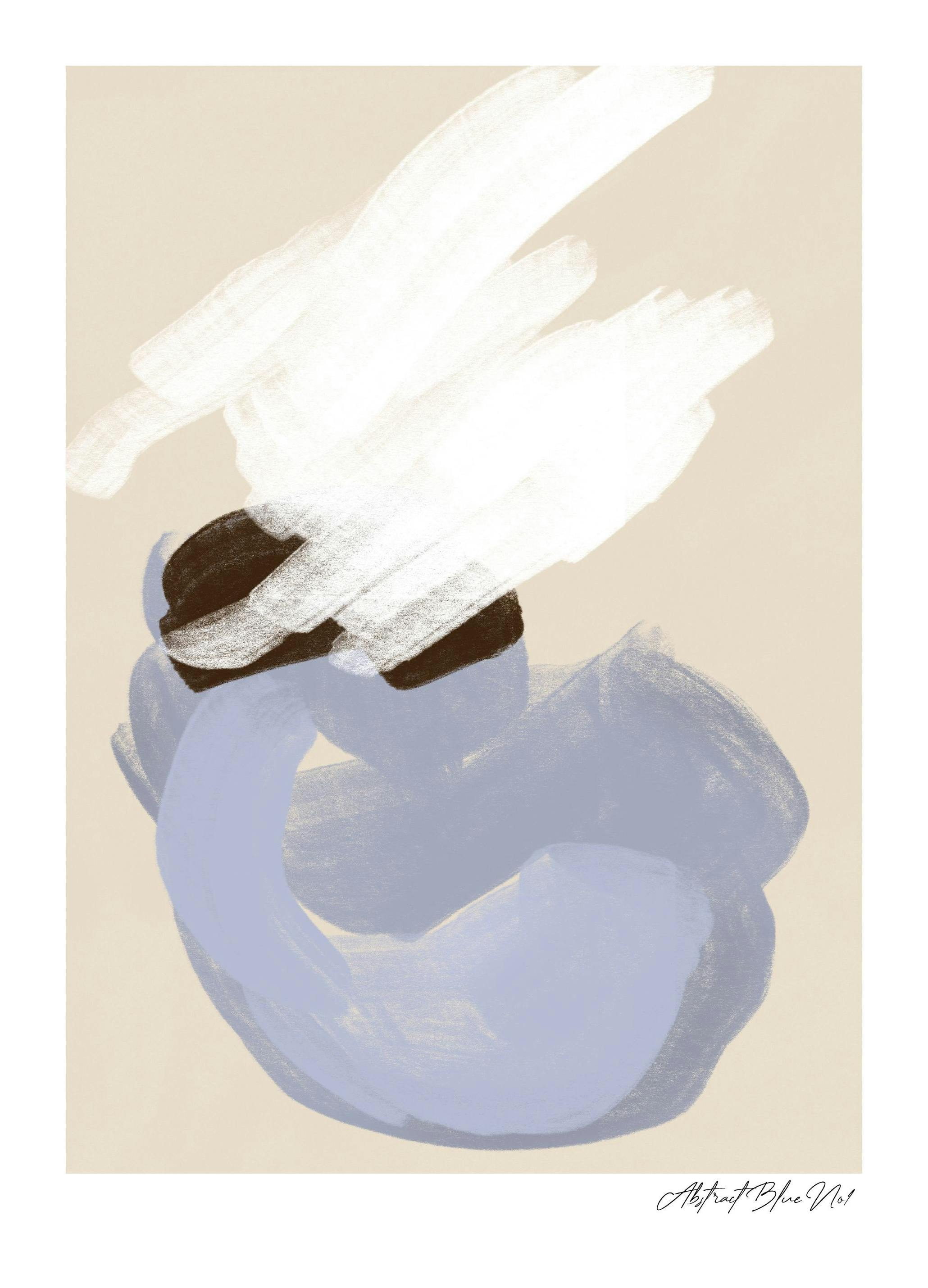 Abstract Blue No1 Plakat (50x70 cm)