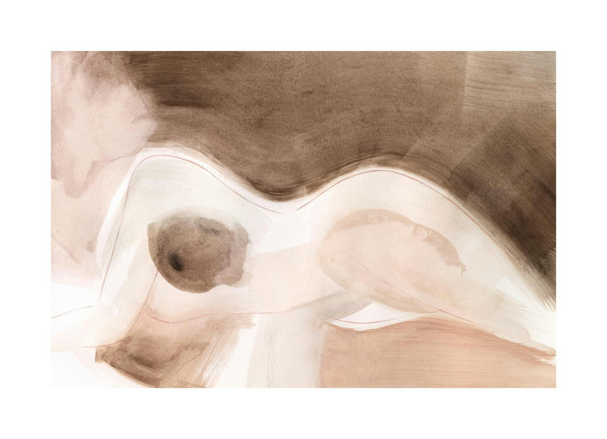 Femme Shapes Watercolor No1 Print (50x70 cm)