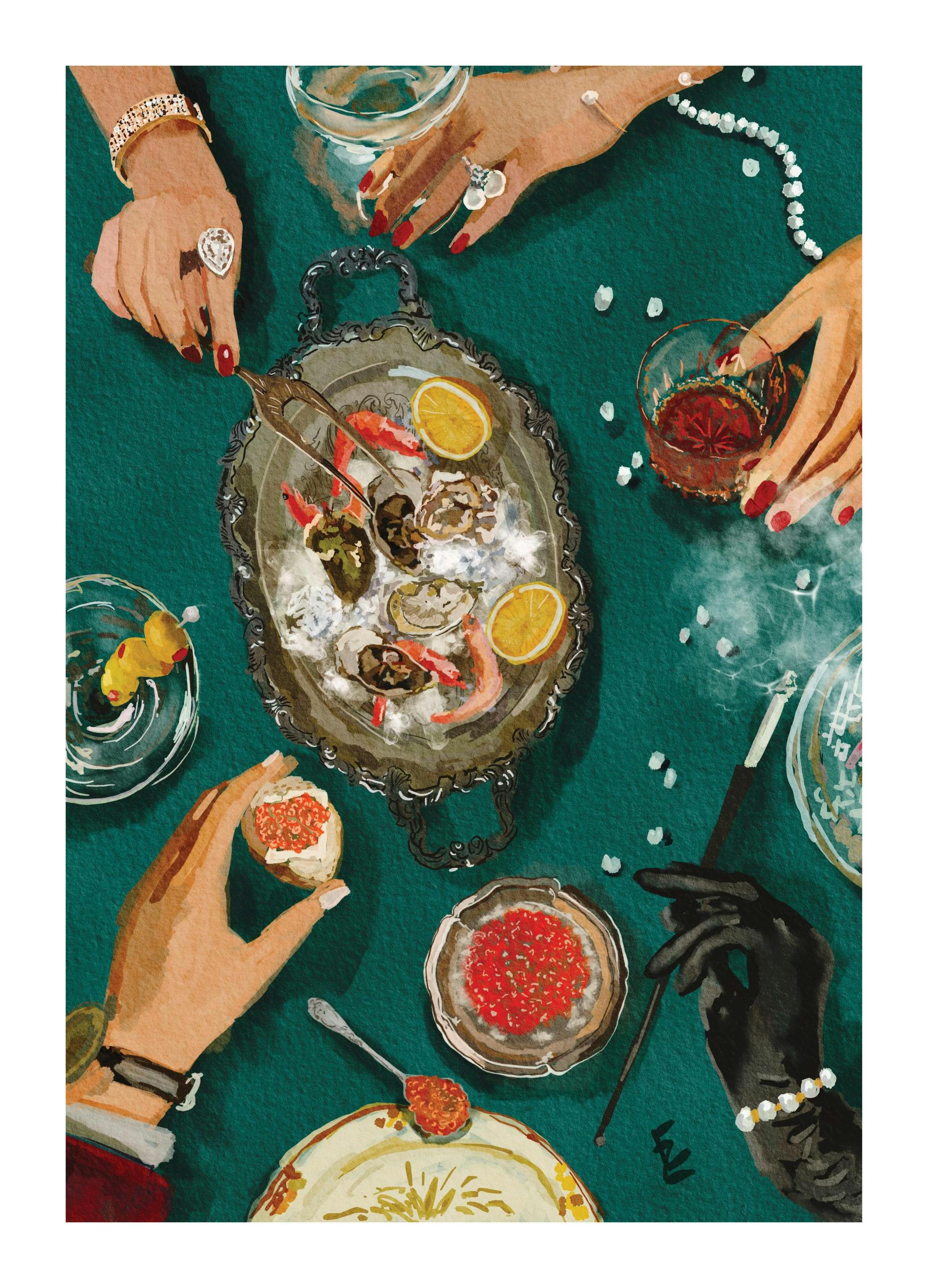 Ekaterina Zagorska - Luxury Dinner Poster (21x30 cm)- Ekaterina Zagorska