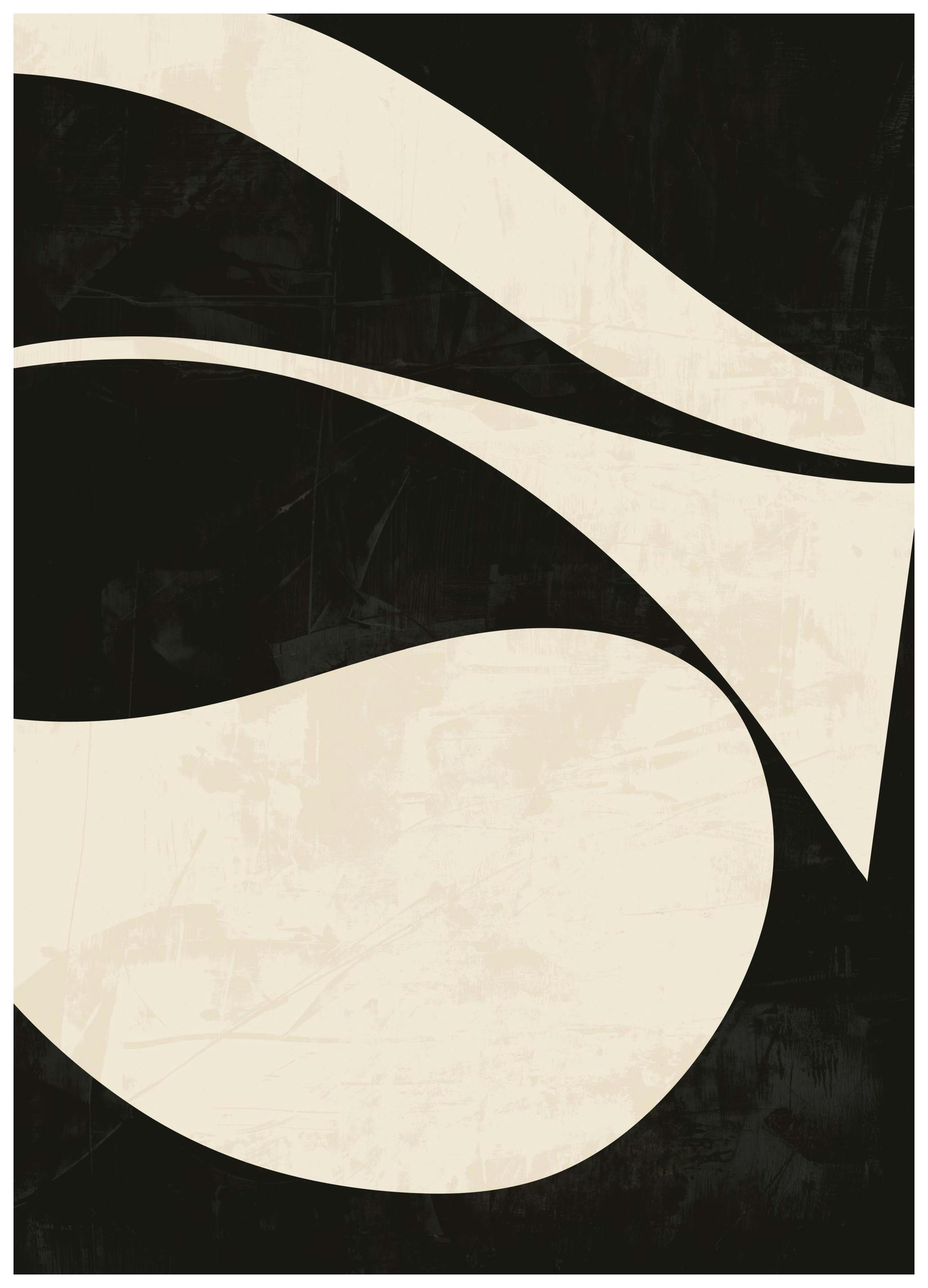 Black and Beige Centerpiece No1 Print (21x30 cm)
