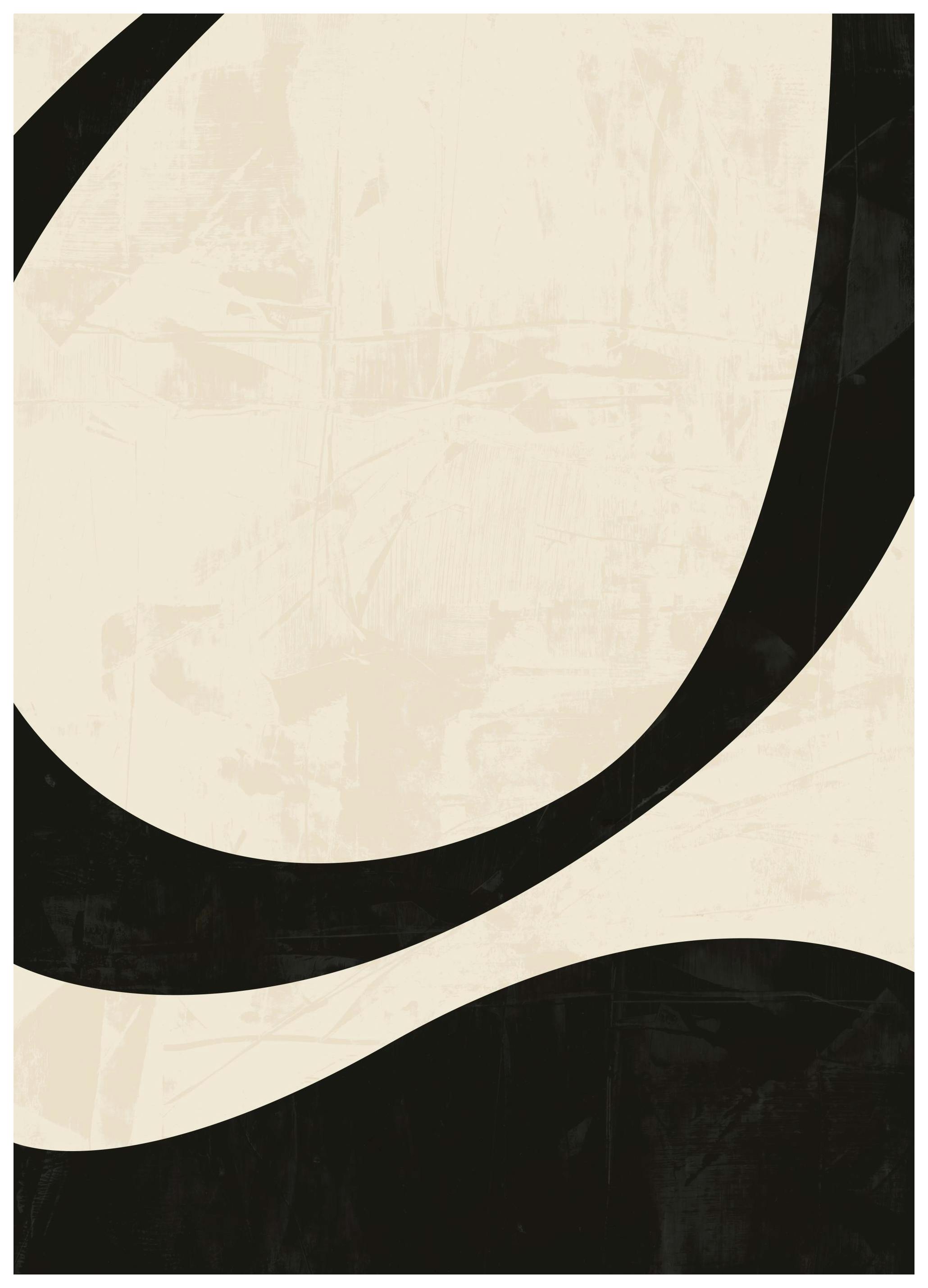 Black and Beige Centerpiece No2 Print (50x70 cm)