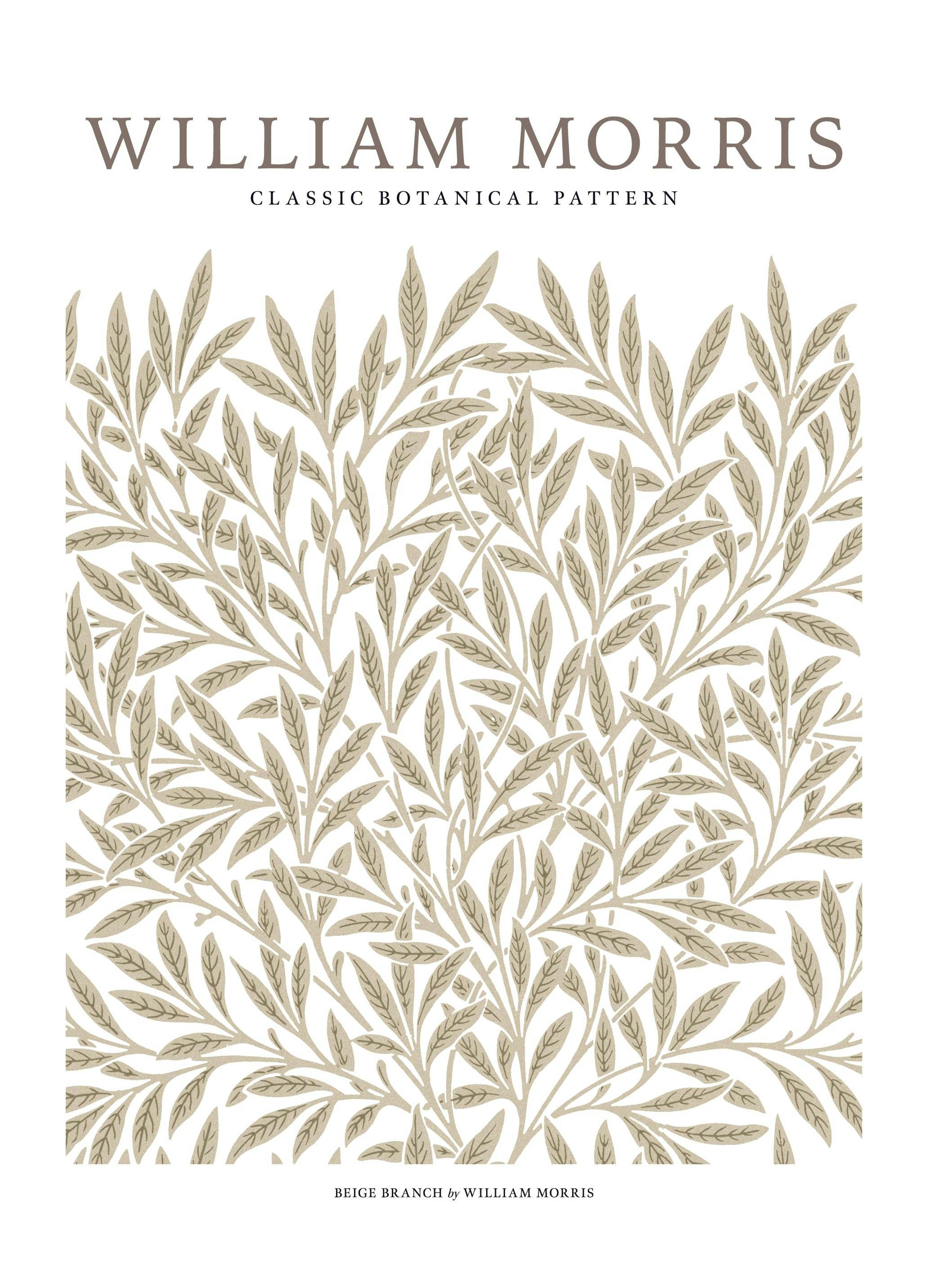 William Morris - Beige Branch Plakat (70x100 cm) - Plakater > Malerier fra kjente kunstnere > William Morris Plakat