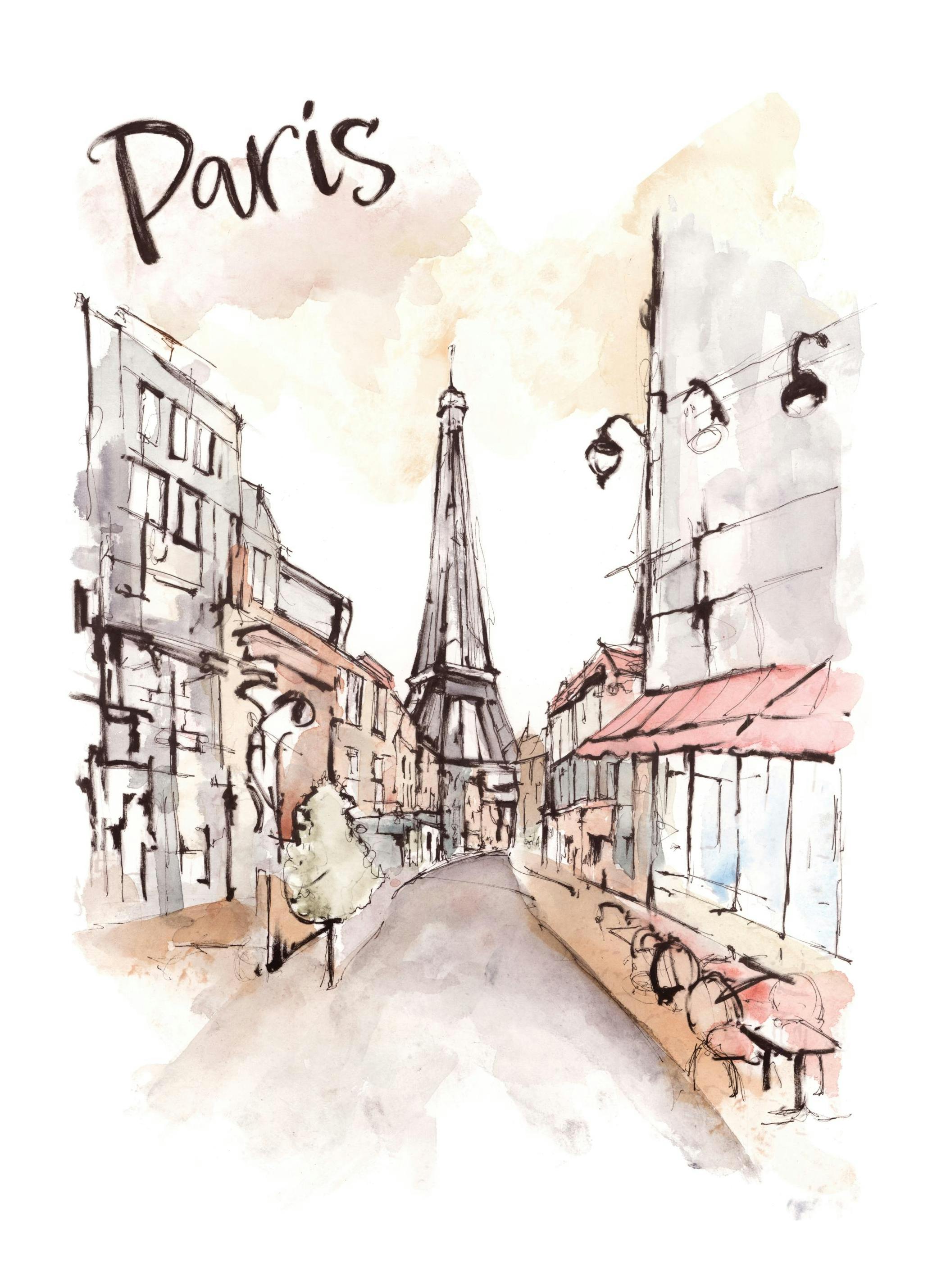 Painted Paris Print (50x70 cm)