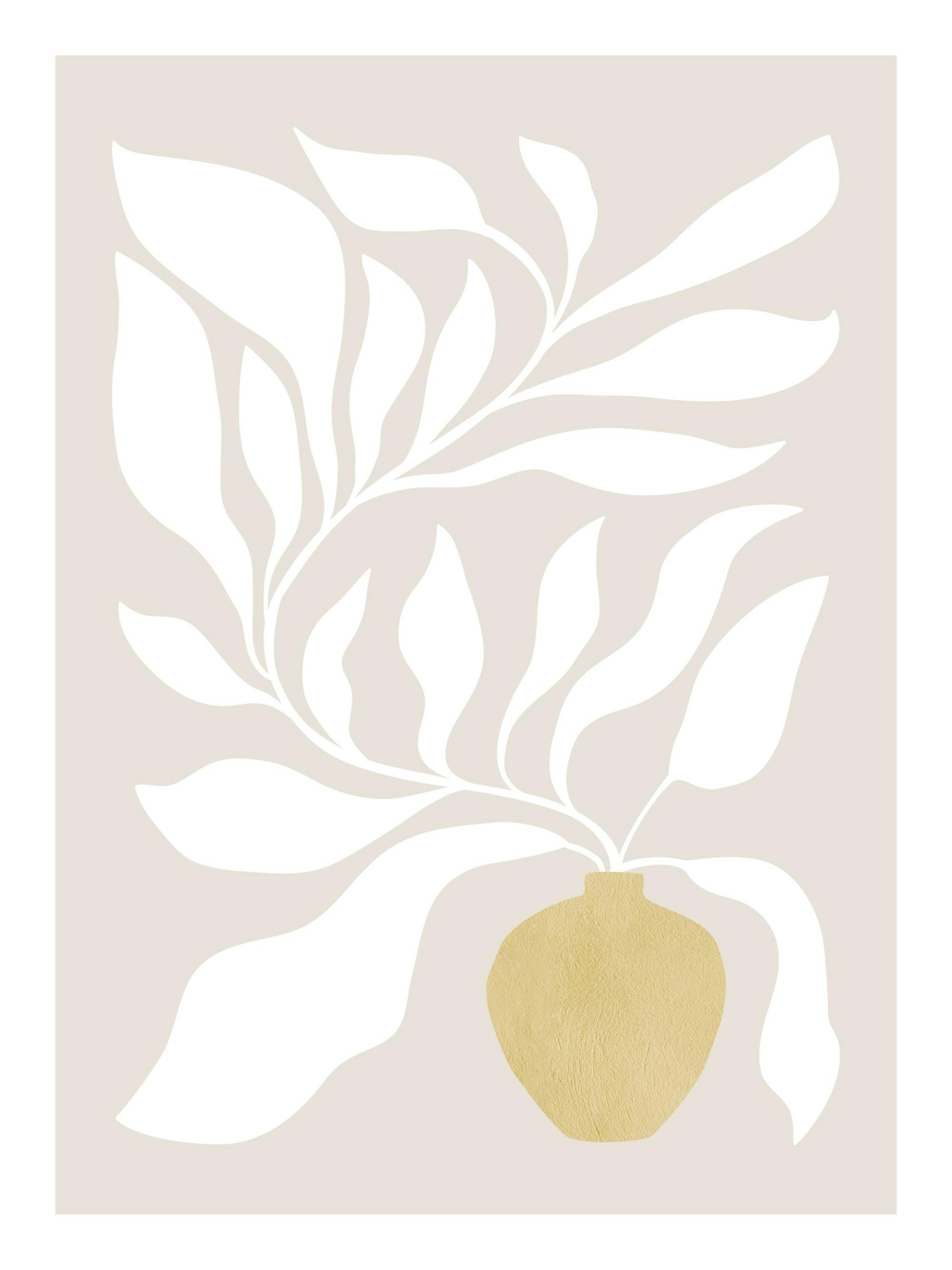 White Botanical Plakat 0