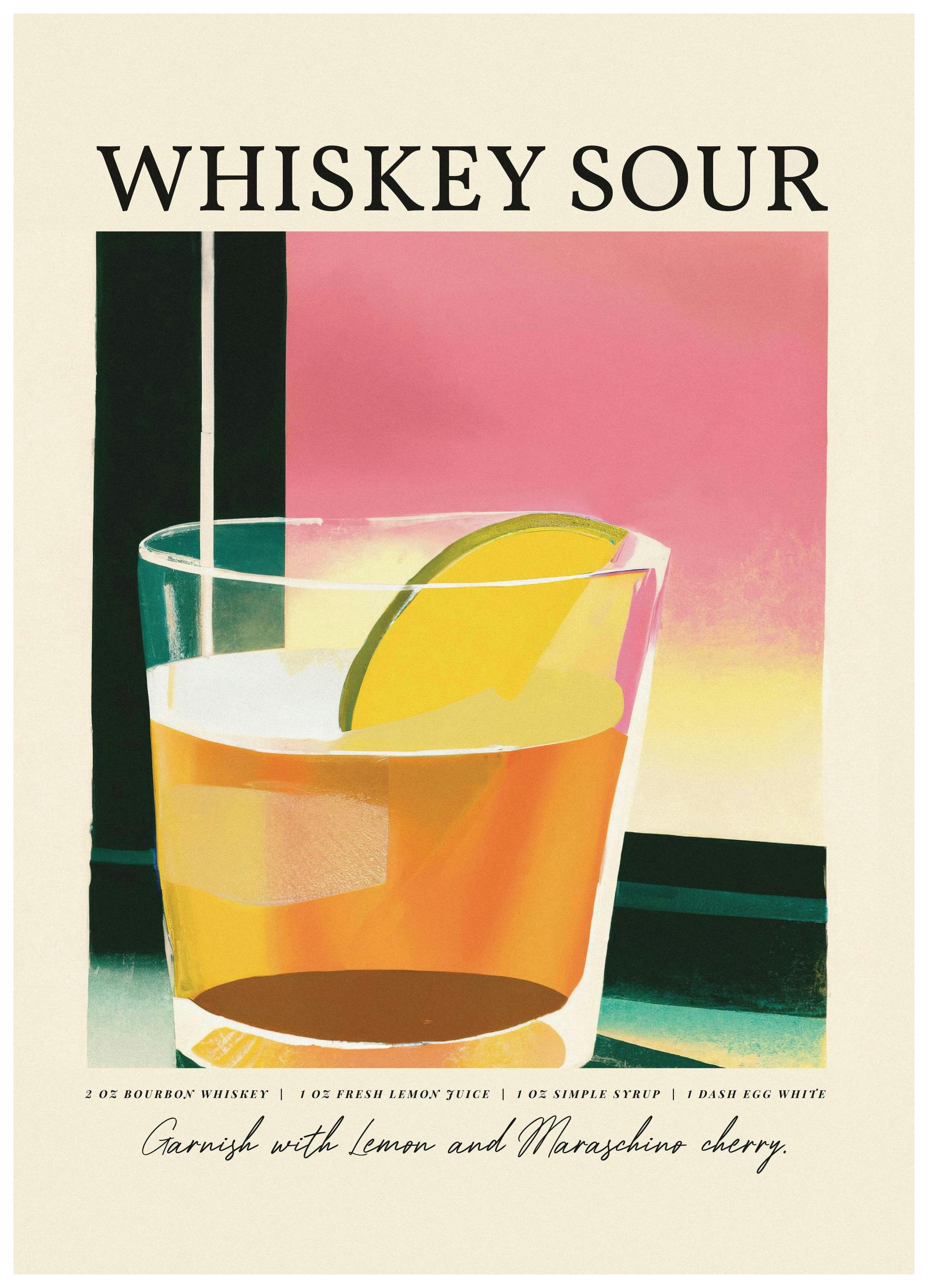Whiskey Sour Sunset Poster (50x70 cm)