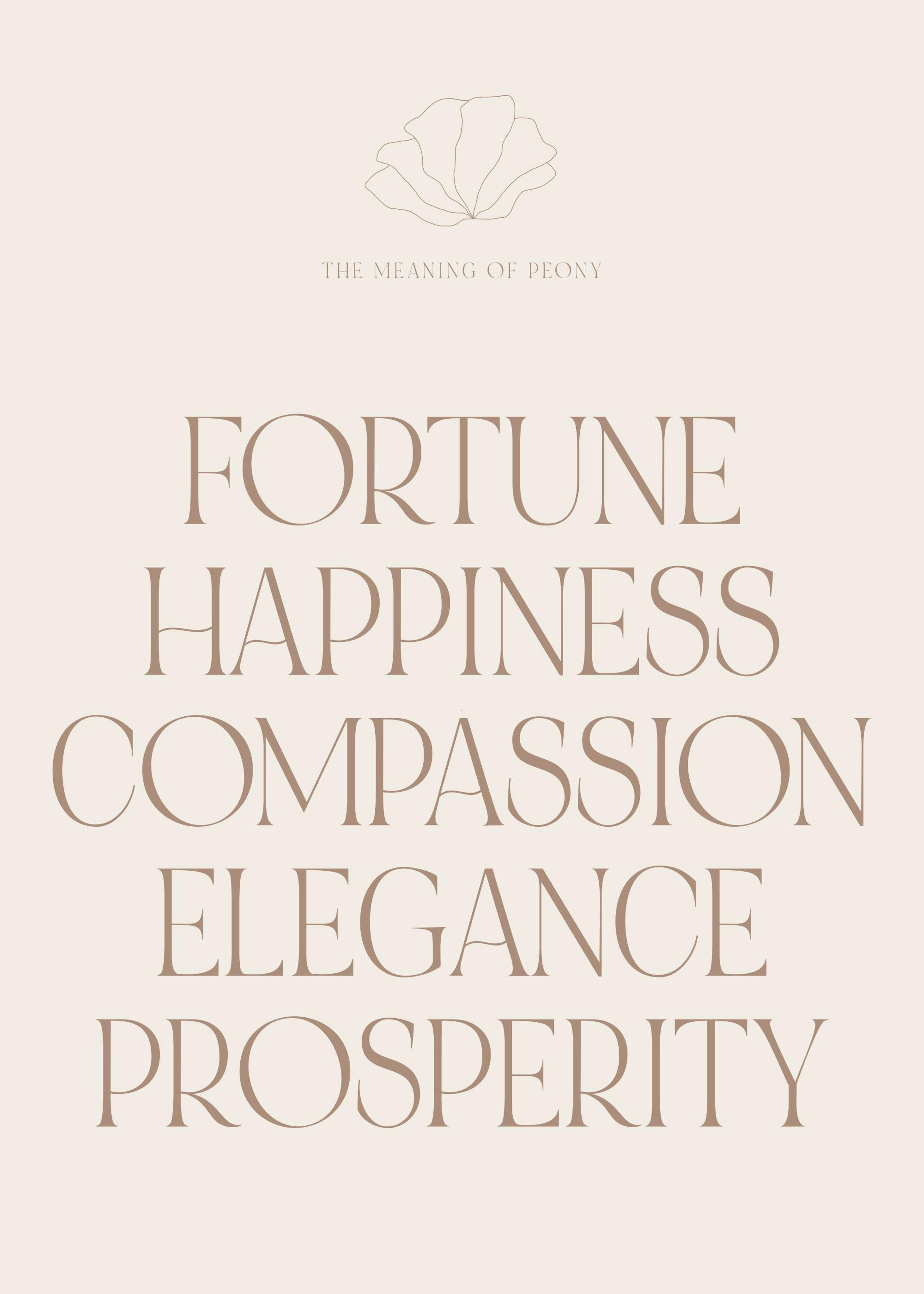 The Meaning of Peony Plakat 0