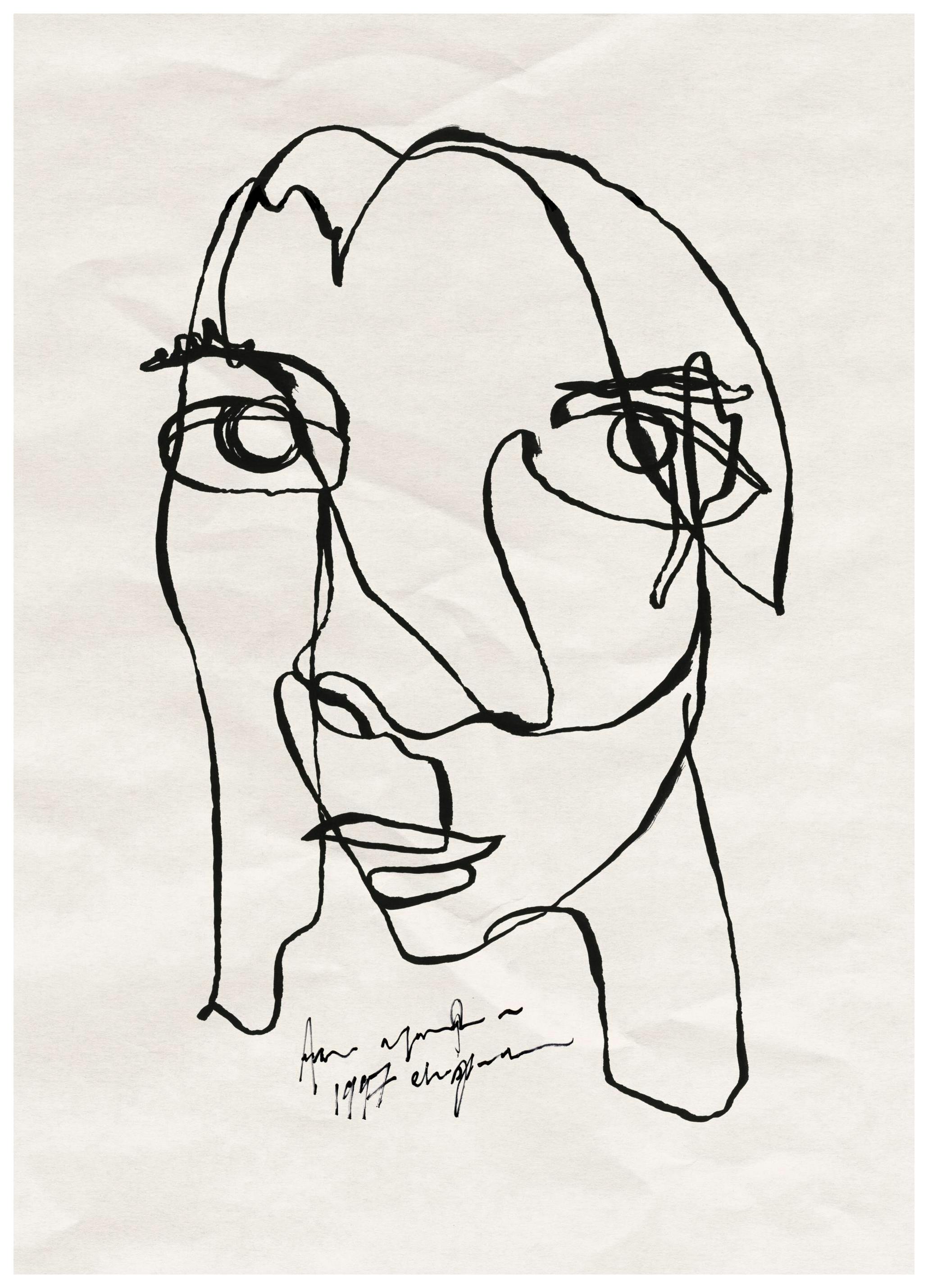 Portrait Sketch No2 Poster (50x70 cm)