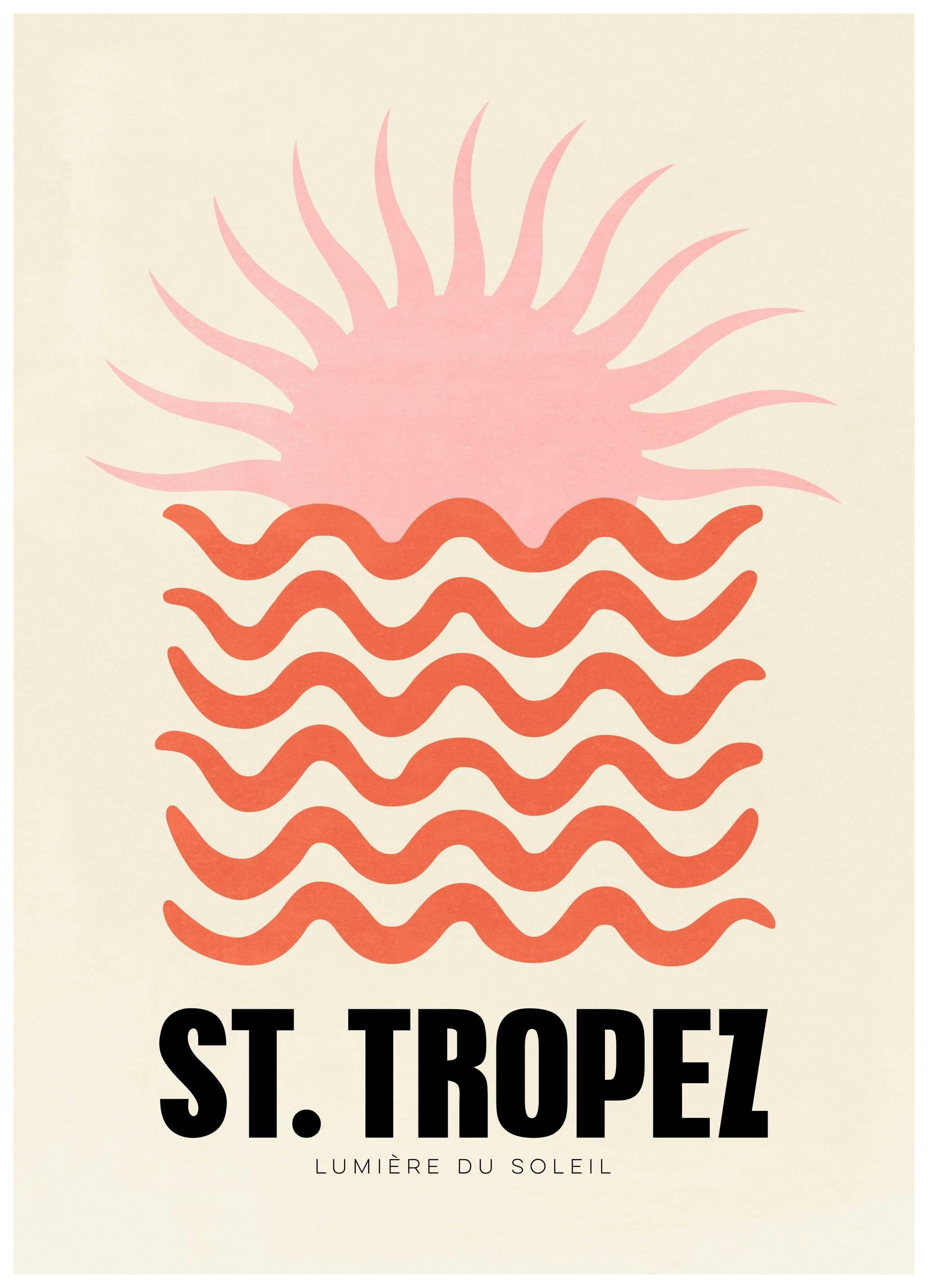 Graphic St Tropez Poster (13x18 cm)