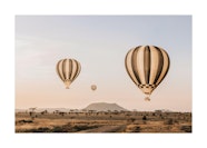 P ster Globos Aerost ticos Sobre El Serengeti Desenio