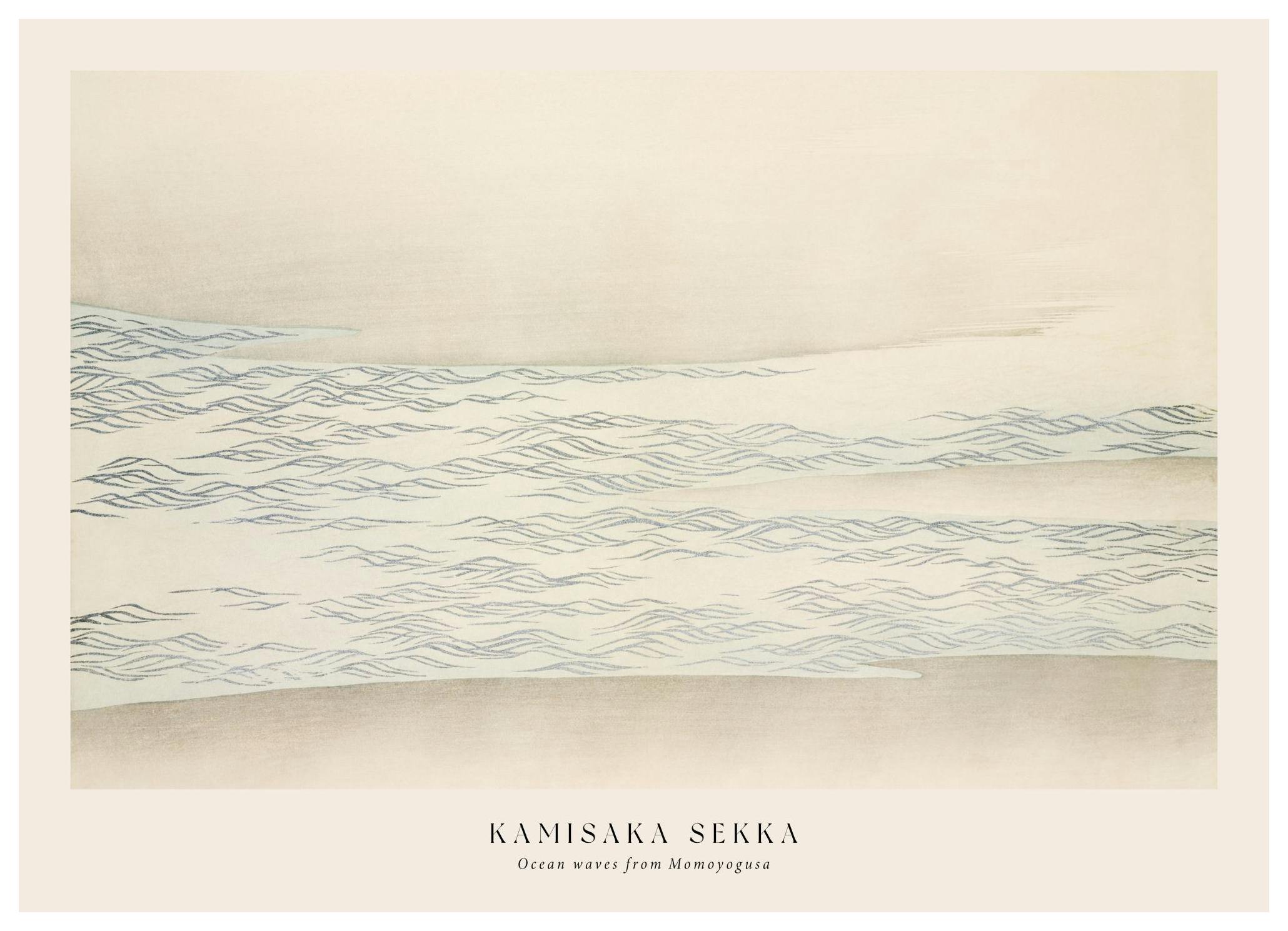 Prints - Kamisaka Sekka - Ocean Waves From Momoyogusa Print (30x40 cm) - Seas & oceans prints