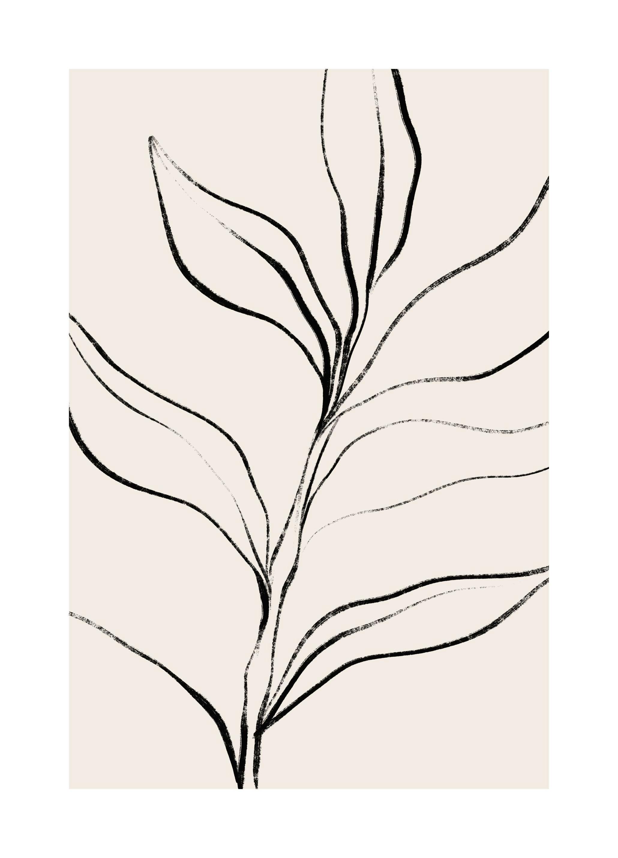 Botanical Lines Poster (30x40 cm)- Arte minimalista