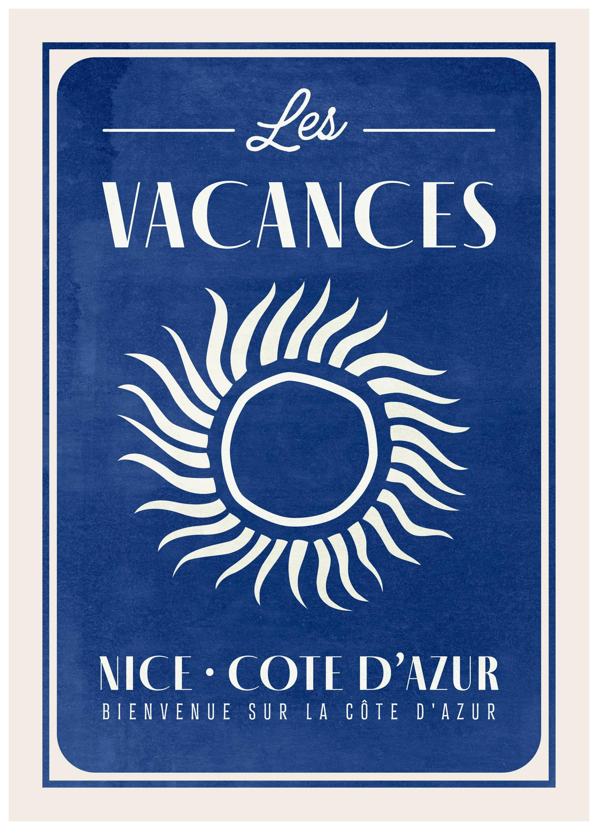 Les Vacances Poster (50x70 cm) -  Typografie-Poster