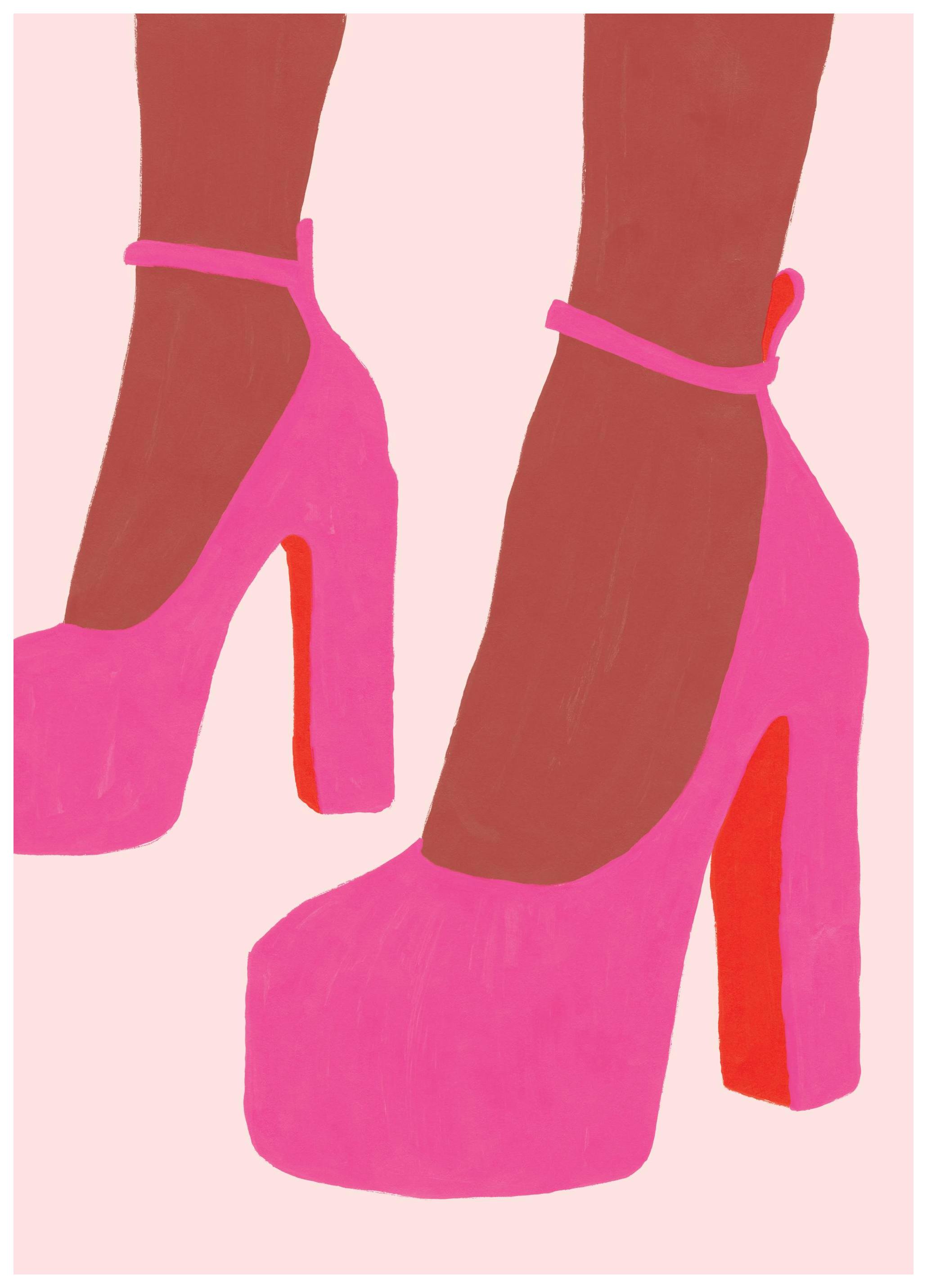 Pink High Heels Plakat (30x40 cm)- Plakaty modowe
