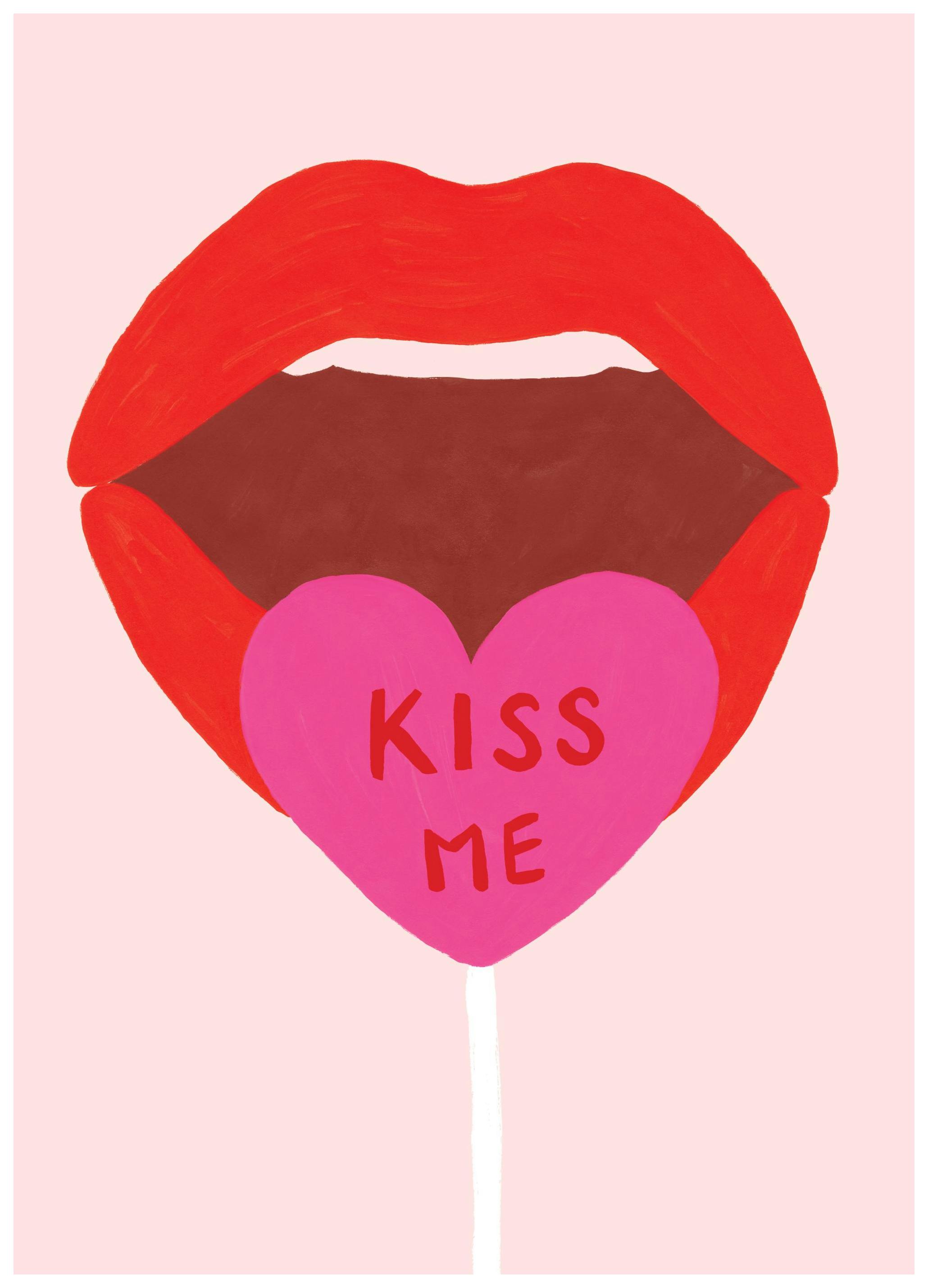 Kiss Me Plakat (50x70 cm) - Plakater > Kunstplakater > Illustrasjoner