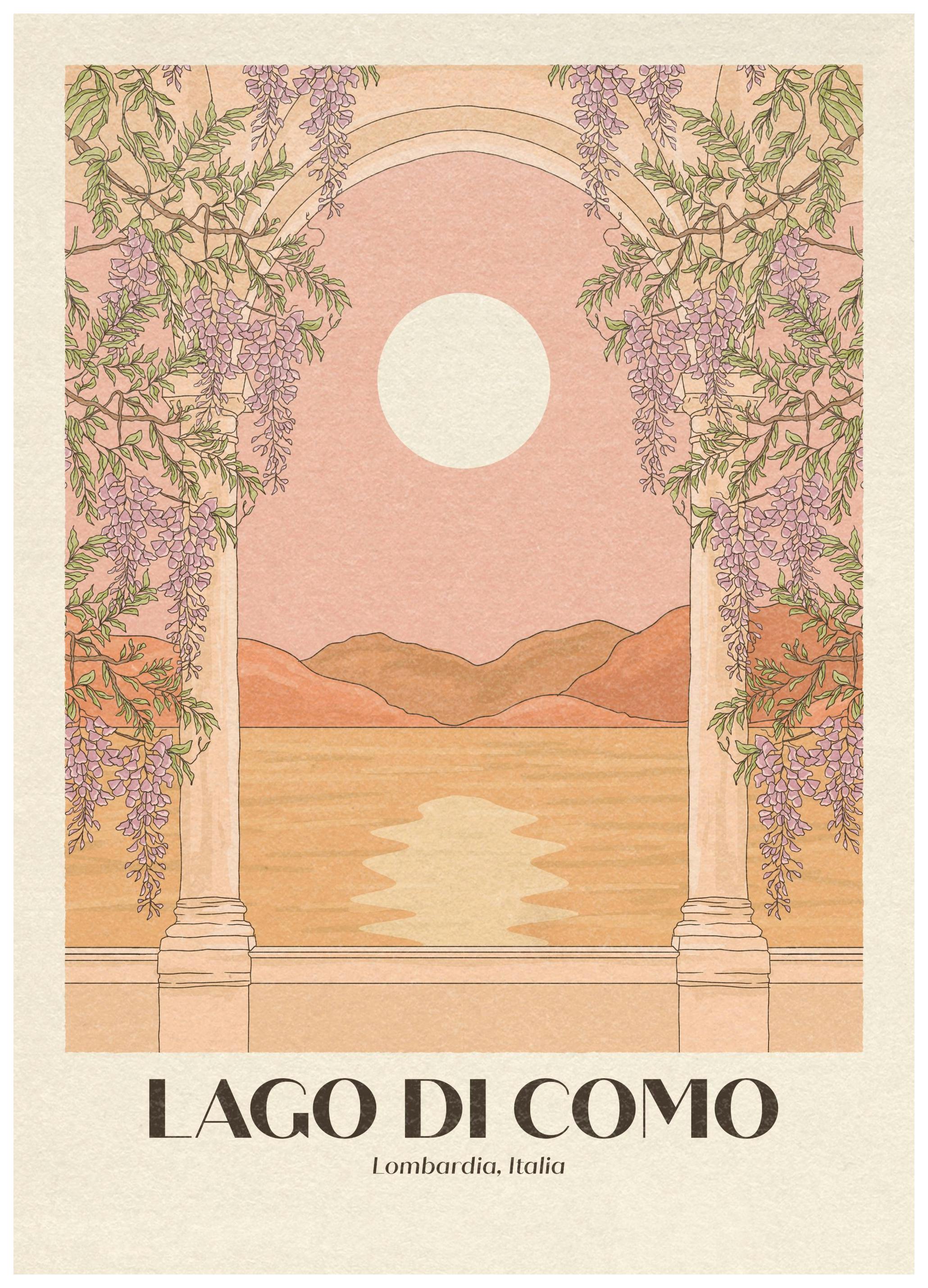 Cai and Jo - Lago Di Como Print (30x40 cm)