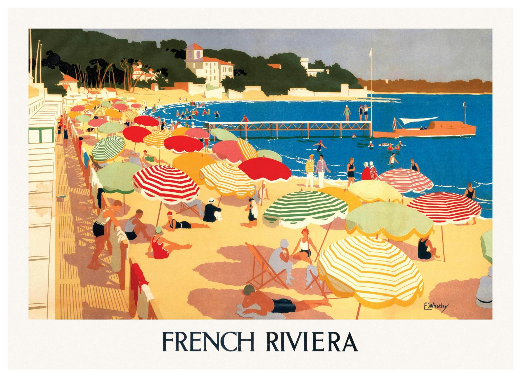 French Riviera Vintage Plakat (30x40 cm)