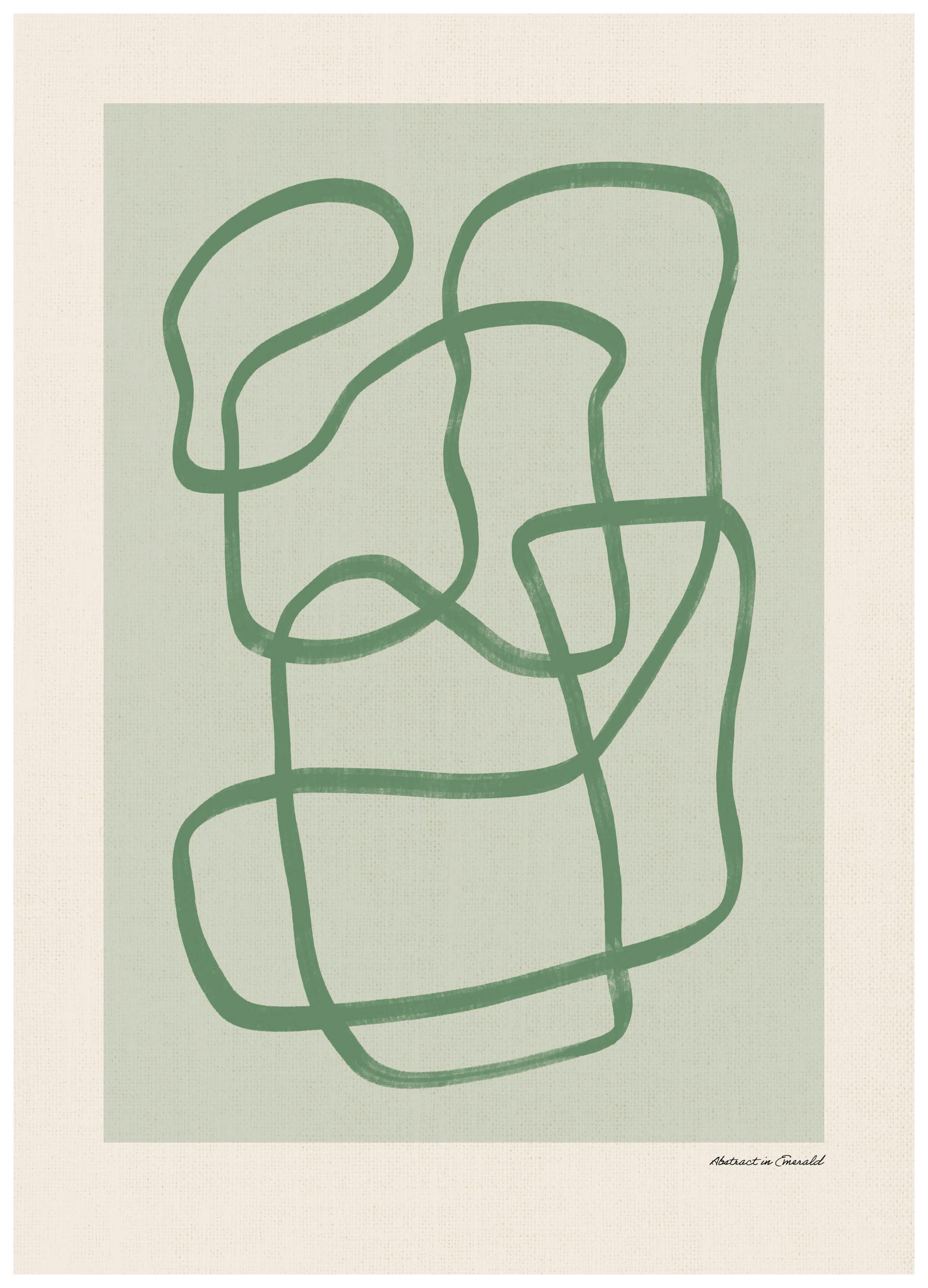 Abstract in Emerald Poster (30x40 cm) - Moderne kunst