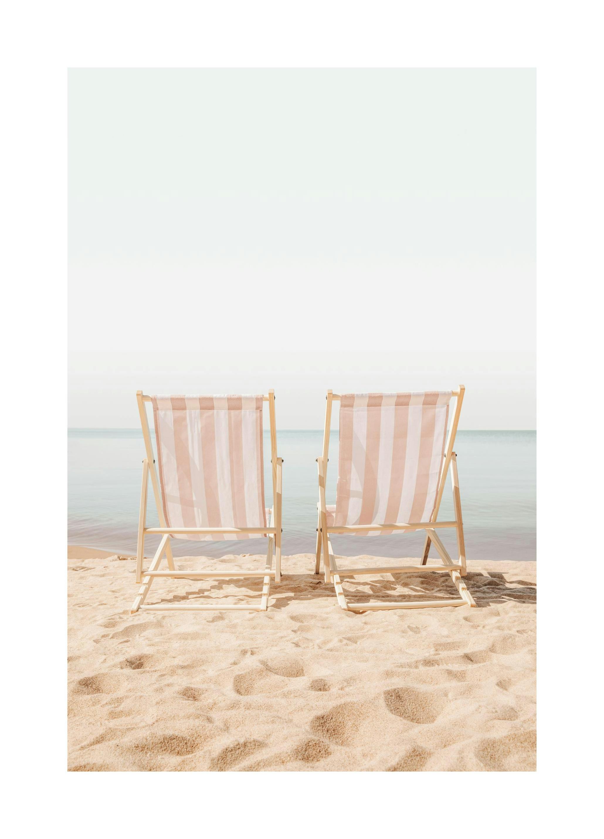 Pair of Sunbeds Affiche (50x70 cm)  Photographie