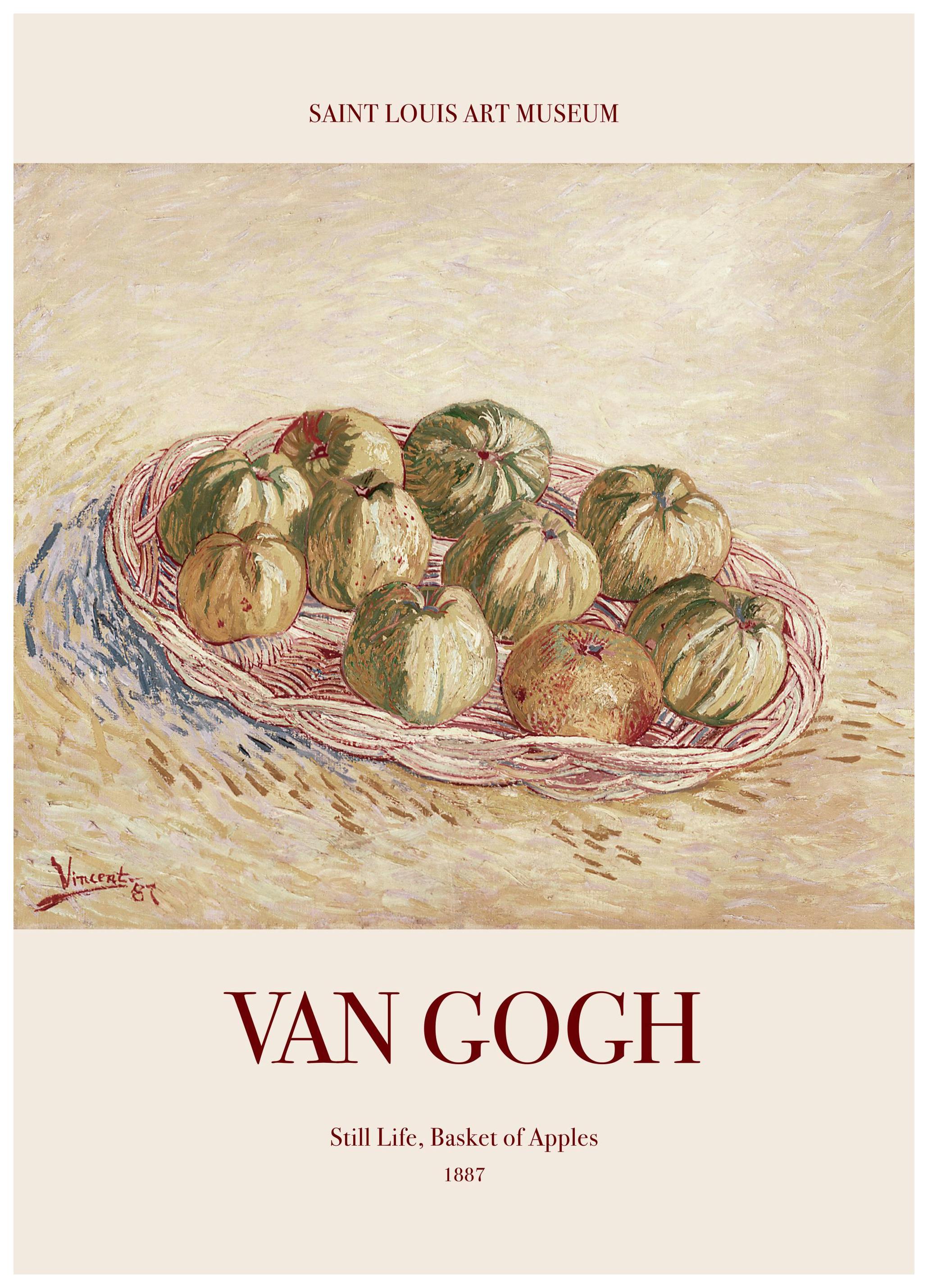 Van Gogh - Still Life, Basket of Apples Affiche (50x70 cm) - Nordic Retreat par Desenio