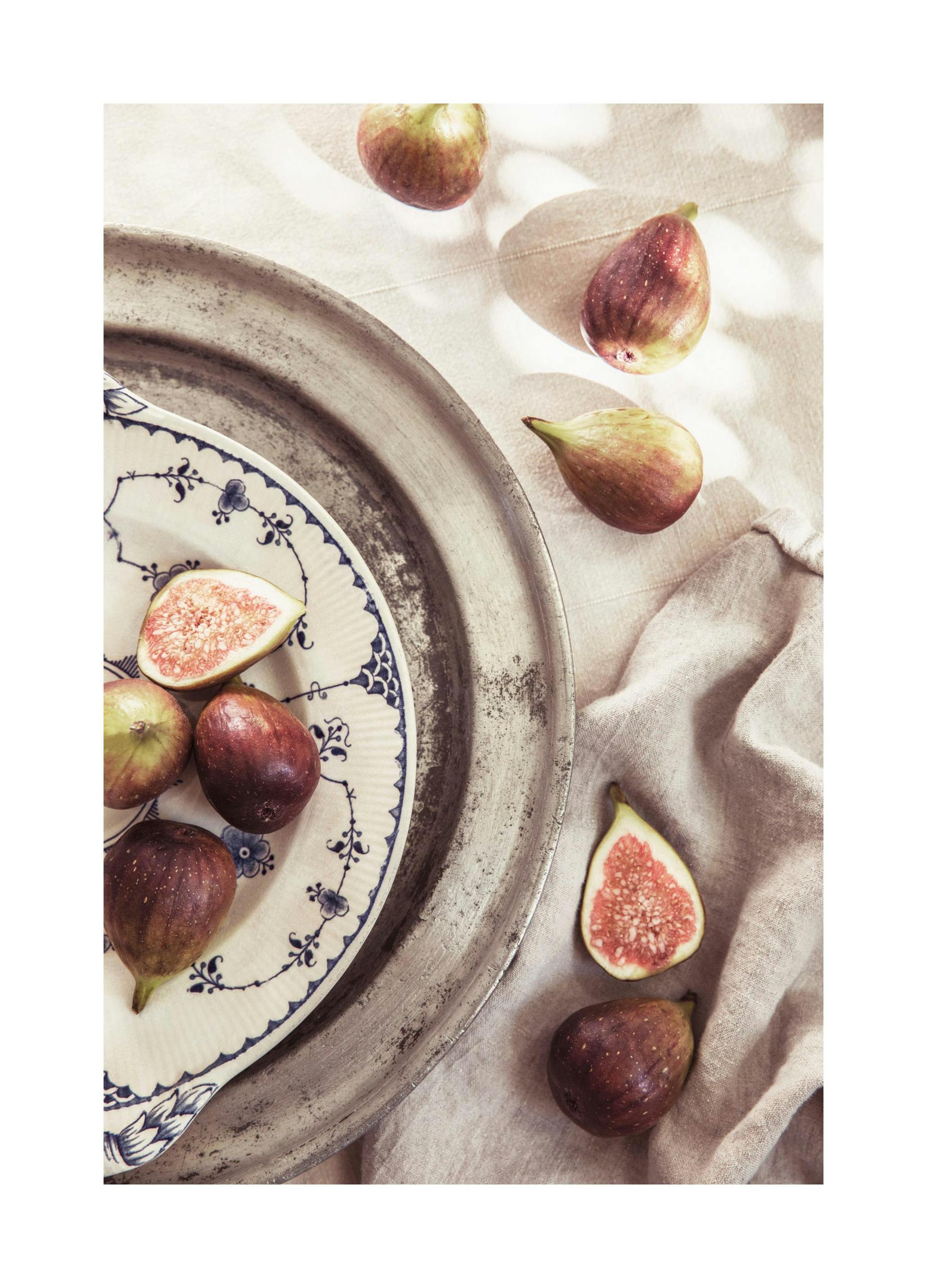 Figs on a Plate Poster (30x40 cm)- Whimsical Wonderland