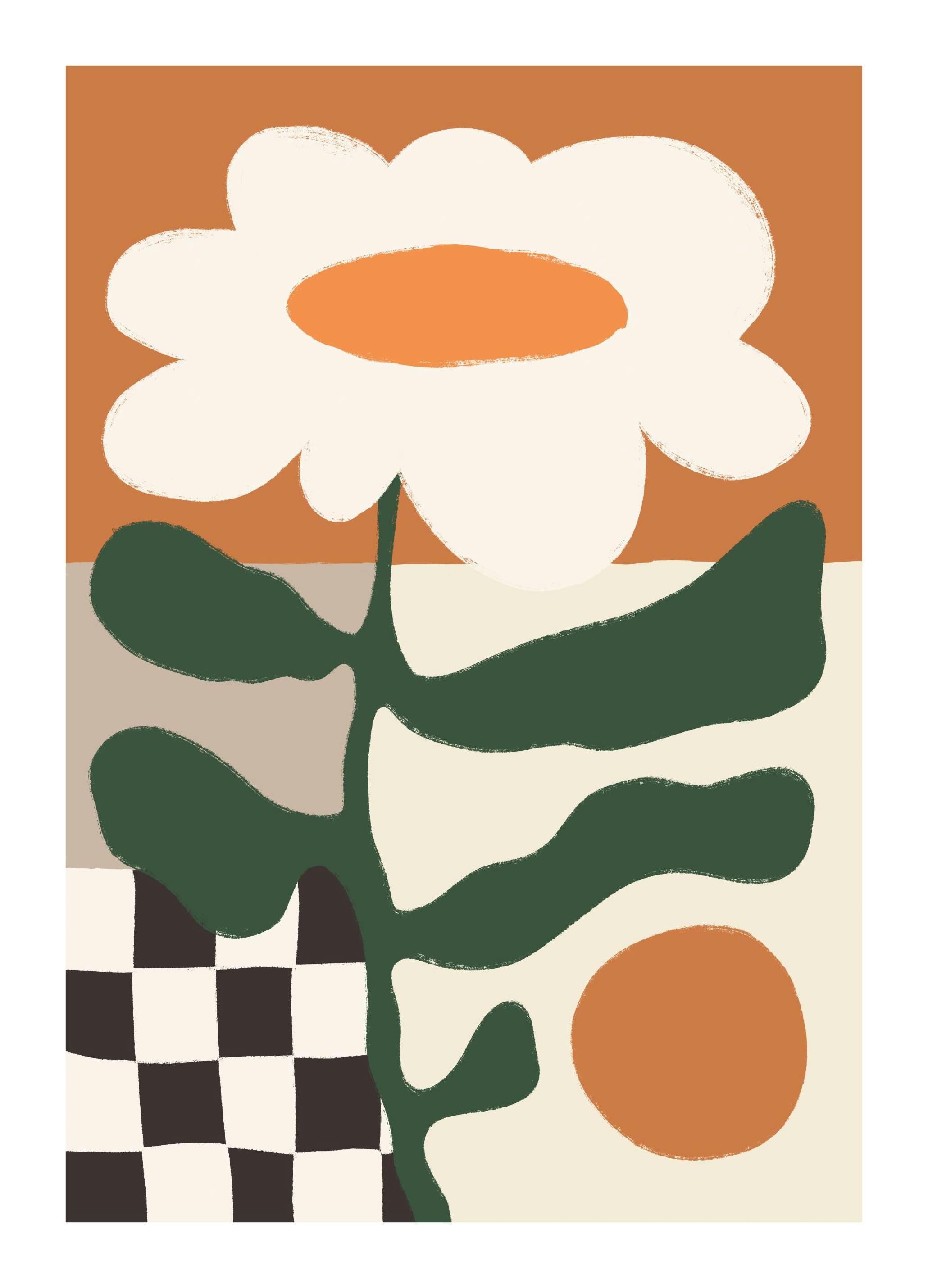 Retro Flower Print (50x70 cm)