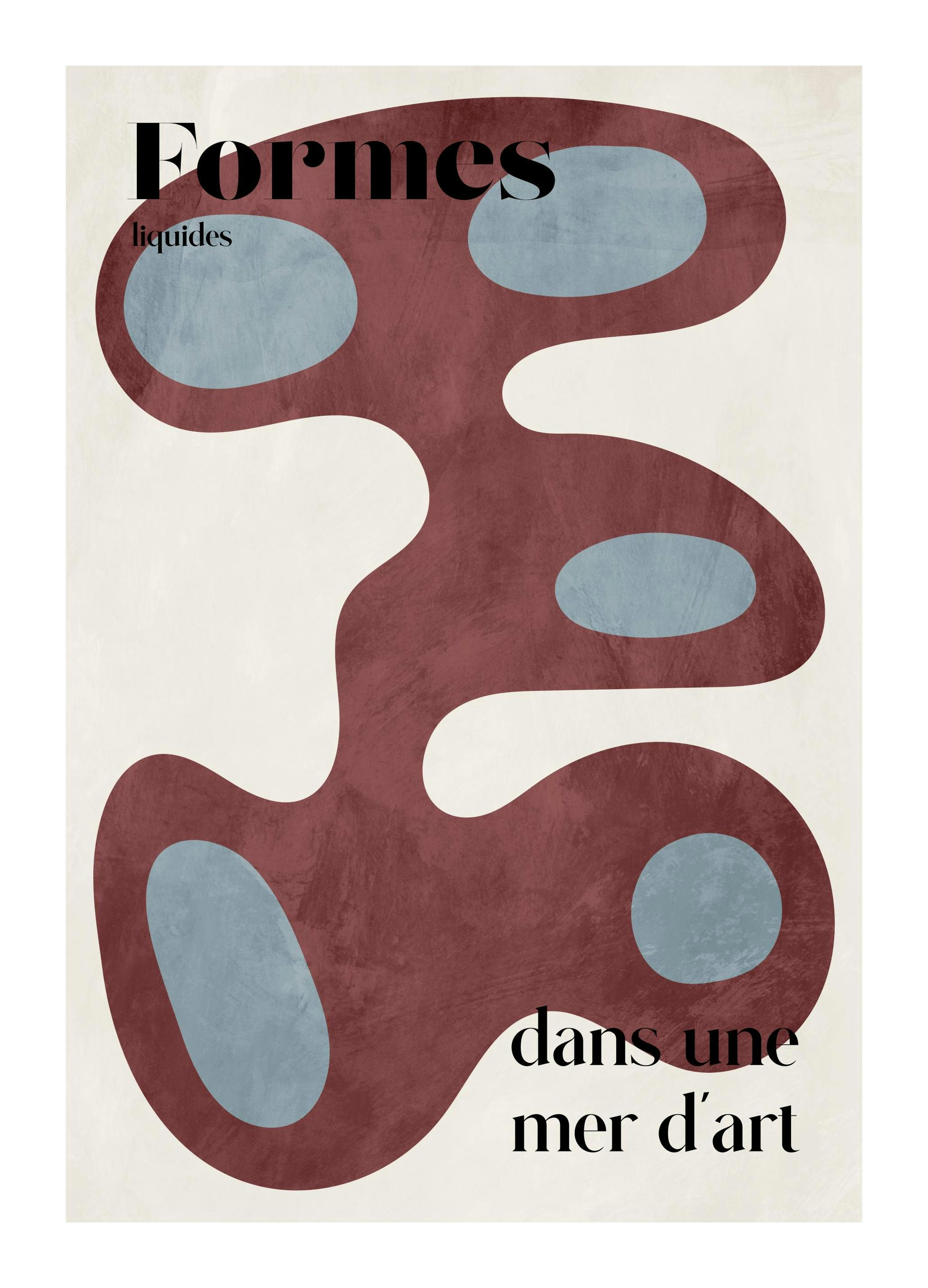 Liquid Shapes No2 Poster (50x70 cm)
