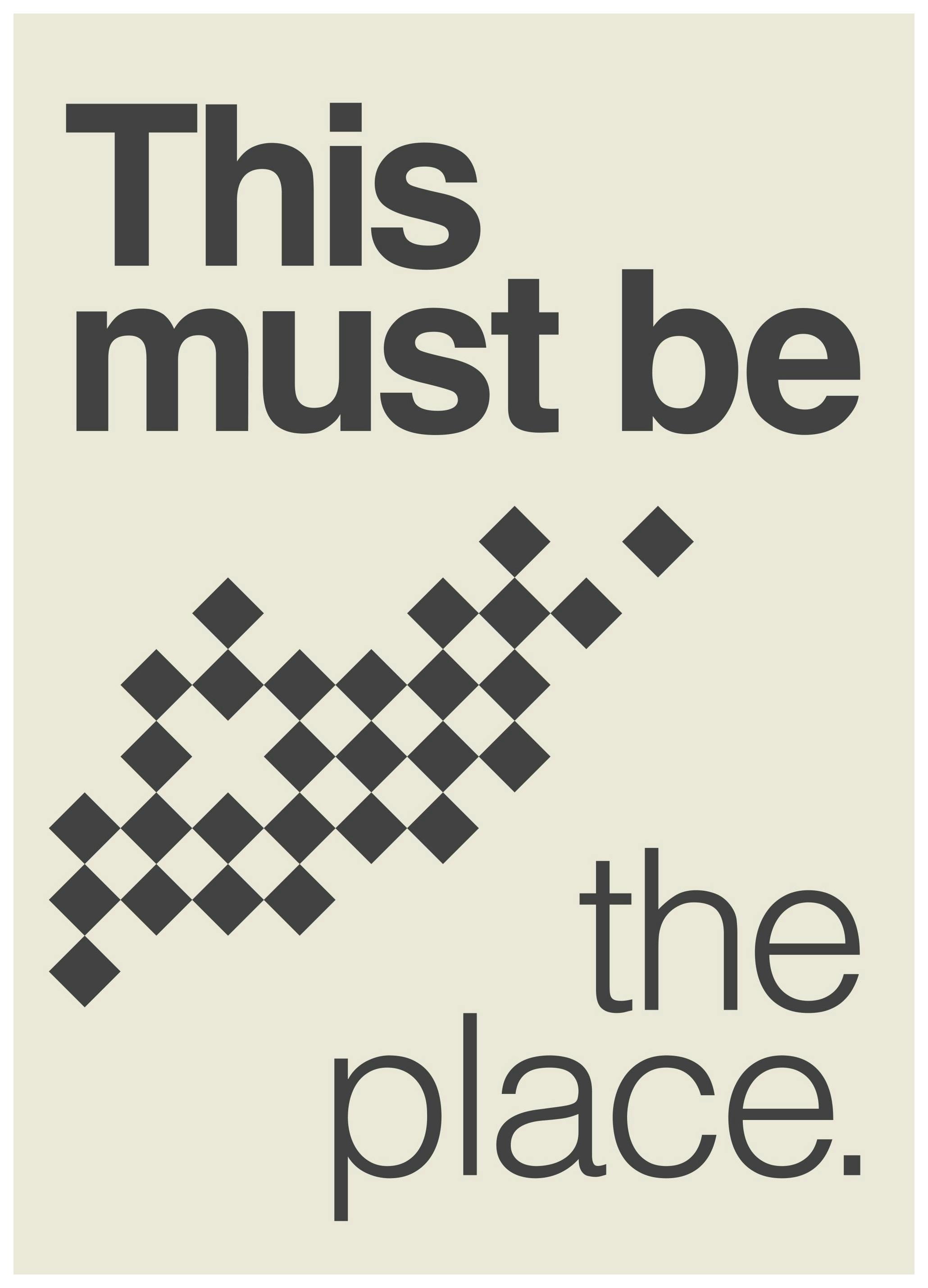 Must Be the Place Poster (30x40 cm)- Retro Dreamscape