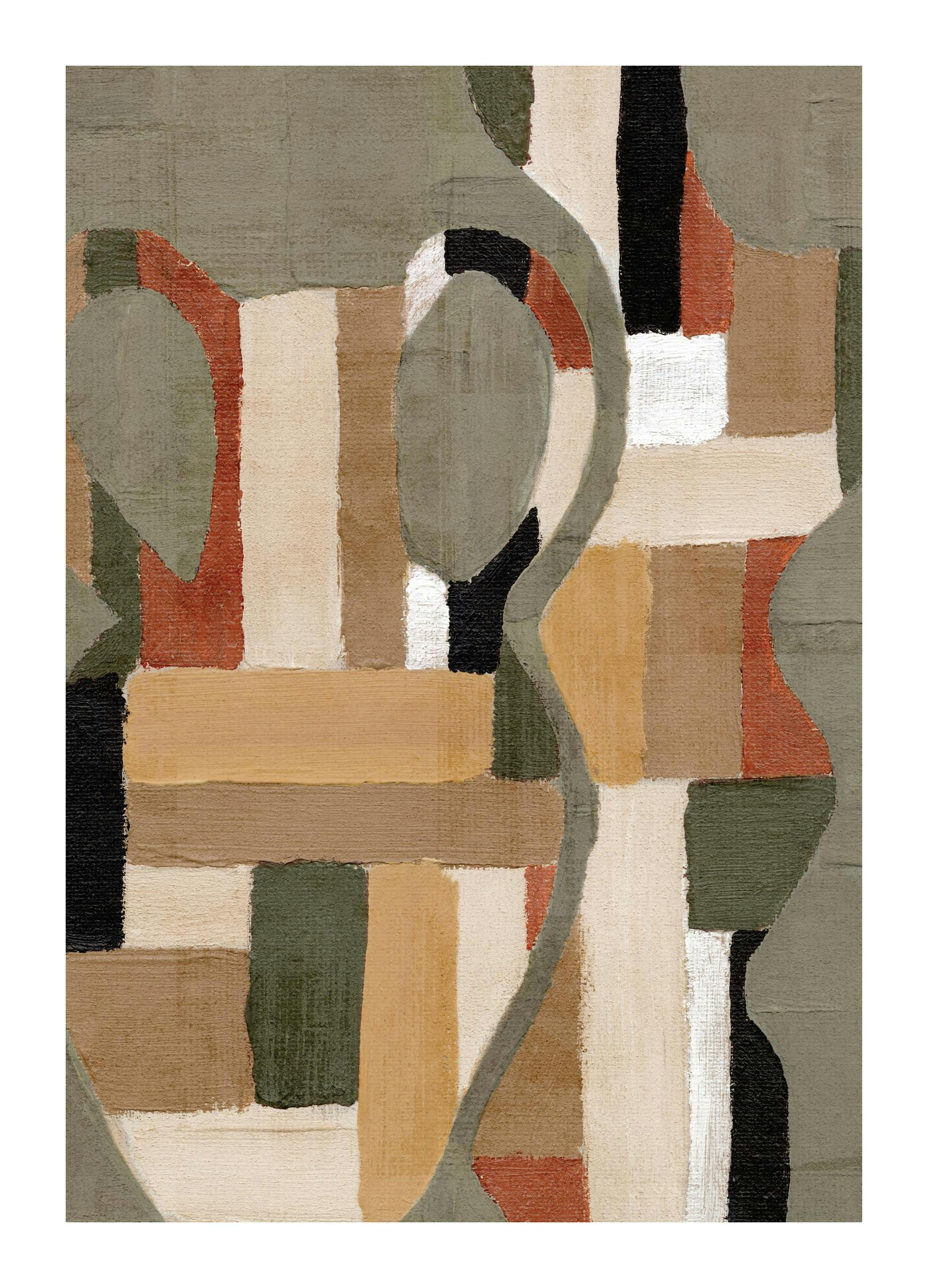 Painted Shapes No1 Affiche (30x40 cm)  Retro Dreamscape